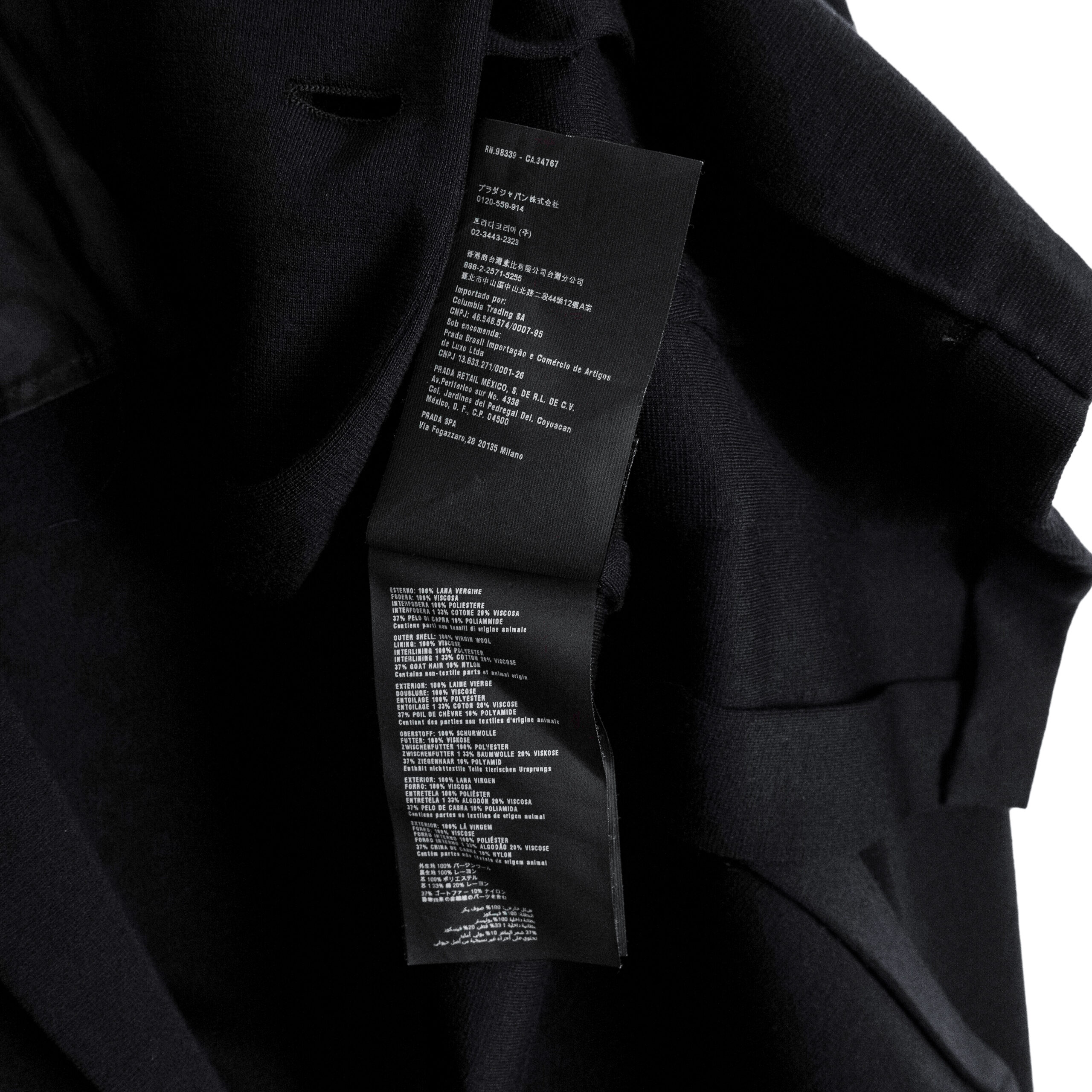 Vintage Prada Milano Dark Blue Wool Tailored Blazer Jacket — photo 11