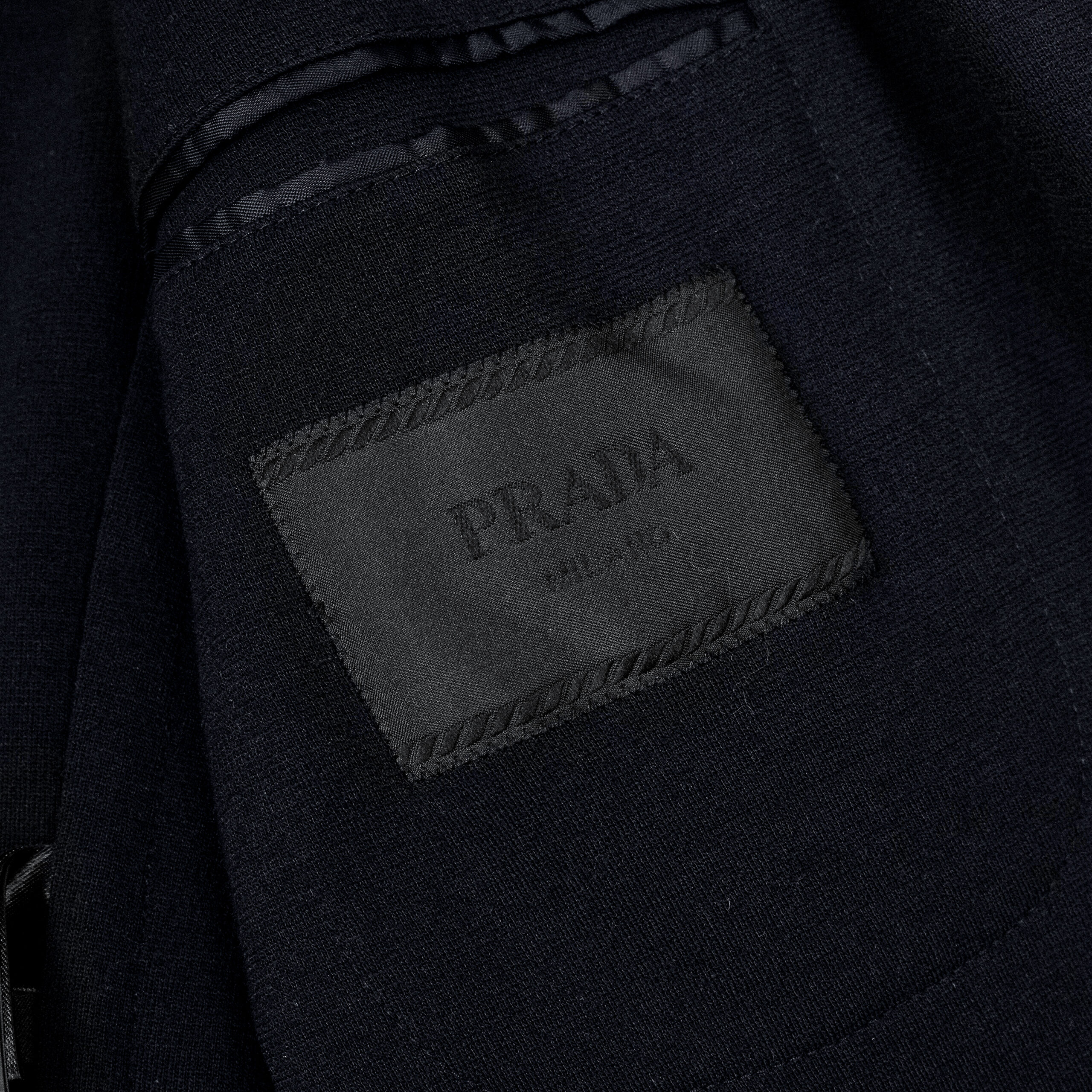 Vintage Prada Milano Dark Blue Wool Tailored Blazer Jacket — photo 8
