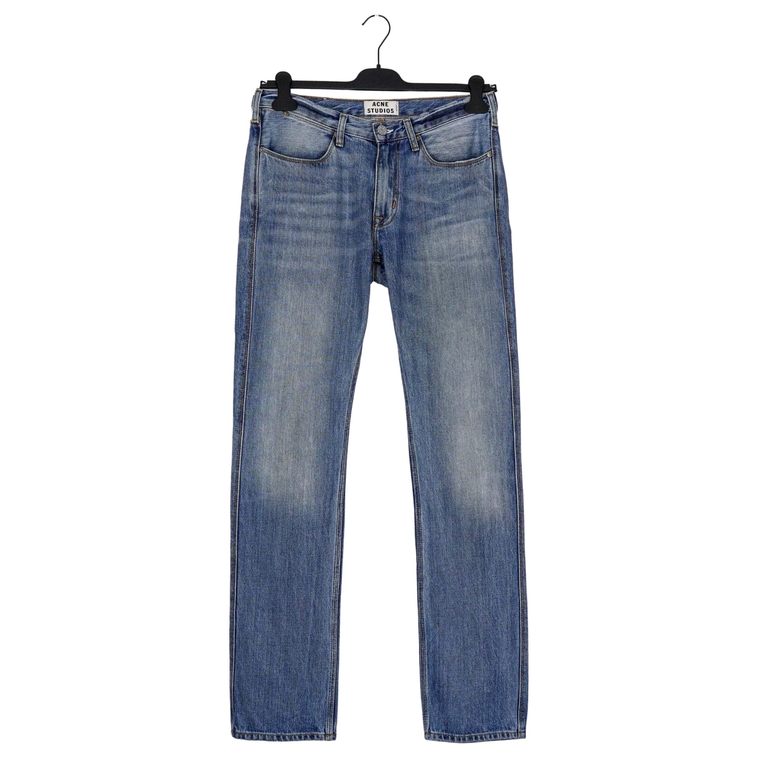 Acne Studios Max Light Vintage Washed Blue Denim Pants Jeans