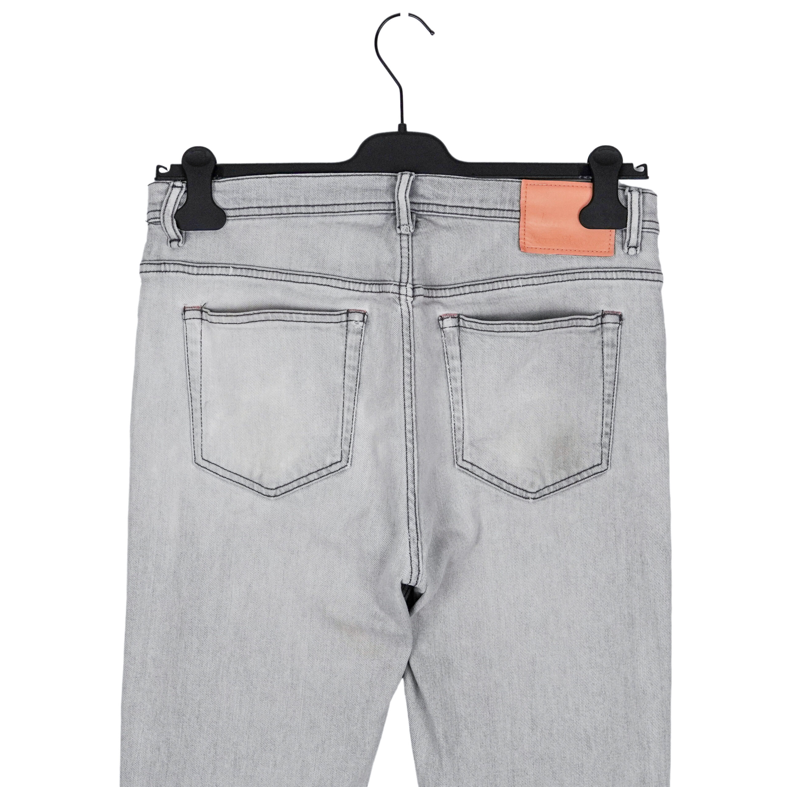 Acne Studios River Stone Gray Slim Fit Denim Pants Jeans — photo 4