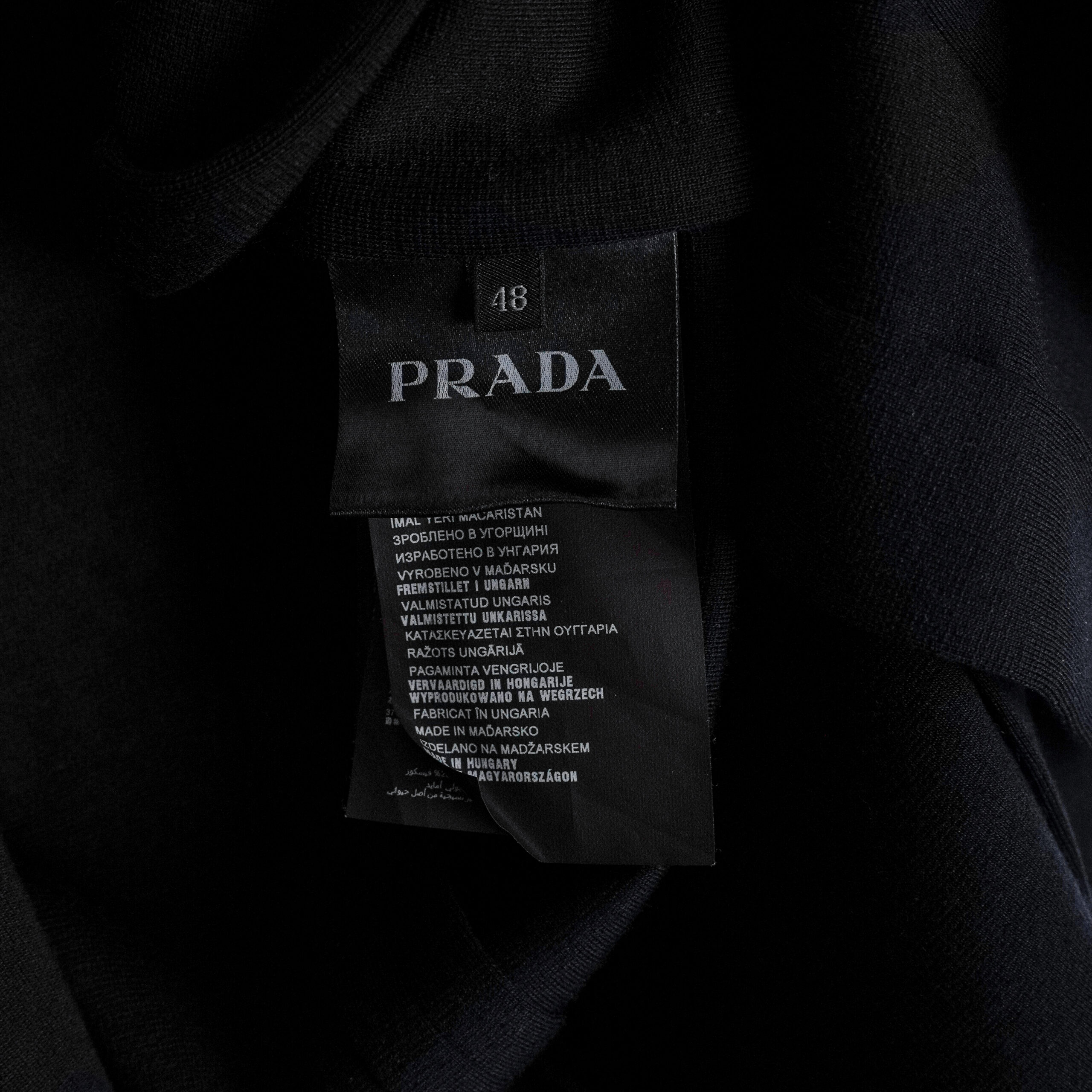 Vintage Prada Milano Dark Blue Wool Tailored Blazer Jacket — photo 9