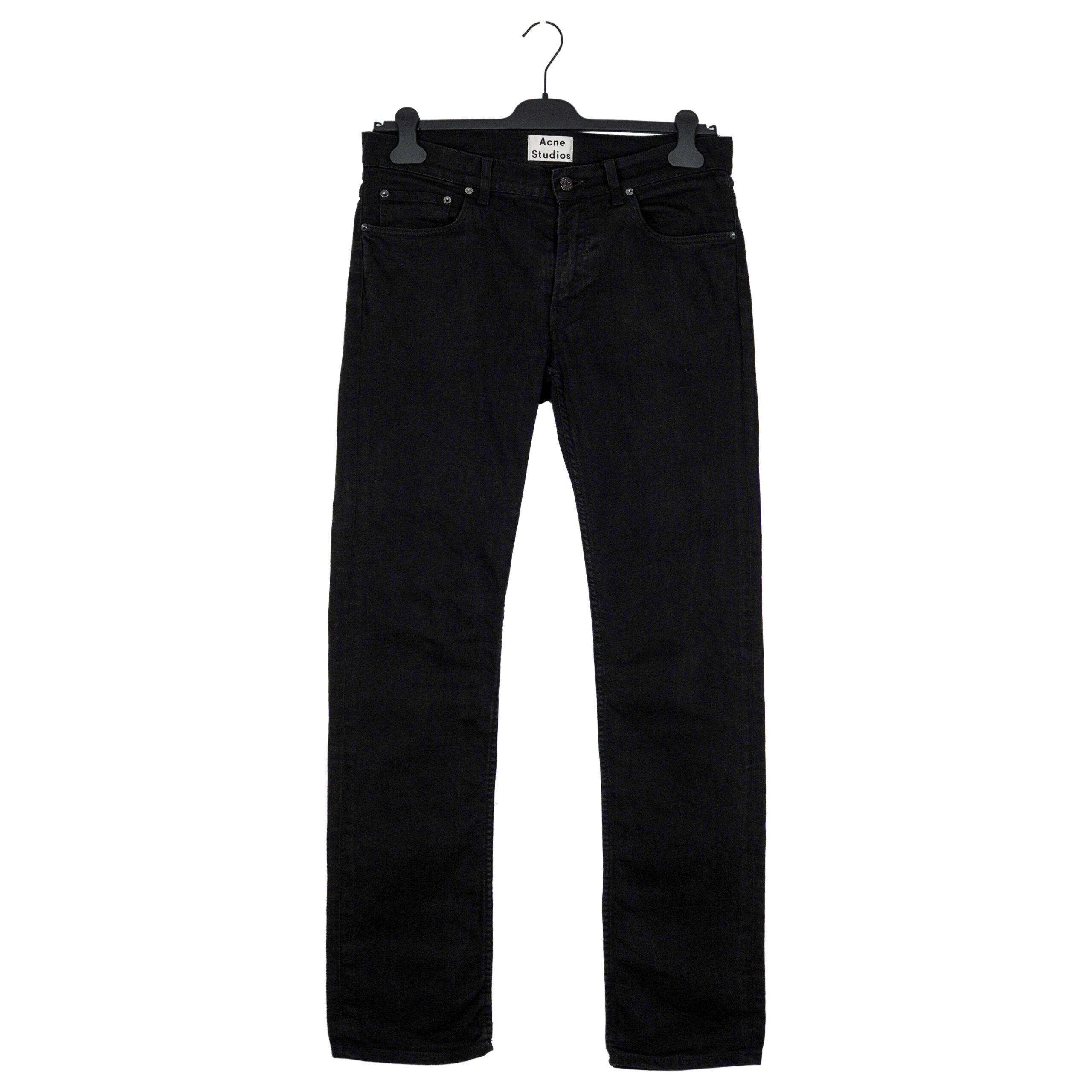 Acne Studios Ace Stay Cash Black Stretch Denim Pants Jeans
