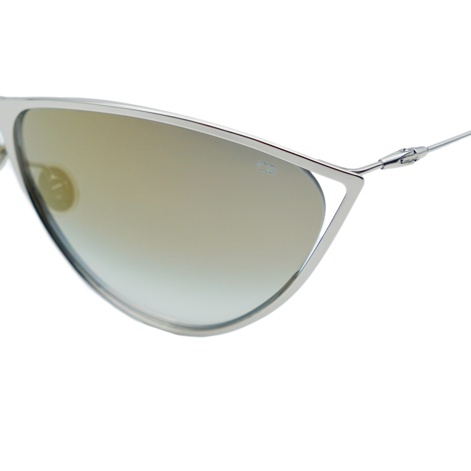 Vintage Dior New Motard Silver Cat Eye CD Logo Sunglasses — photo 4