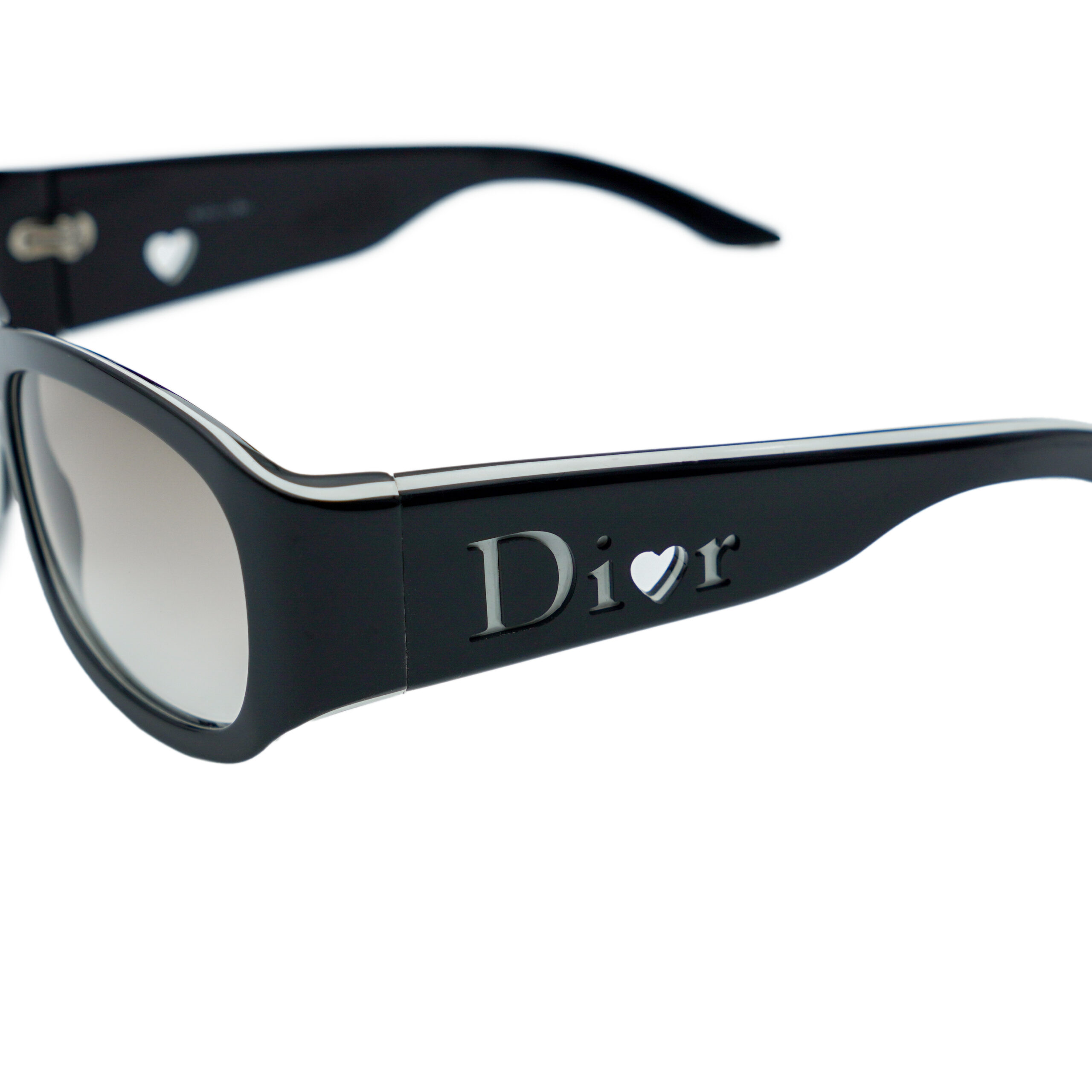 Vintage Lovingly Dior 2 Galliano Black Heart Logo Sunglasses — photo 4