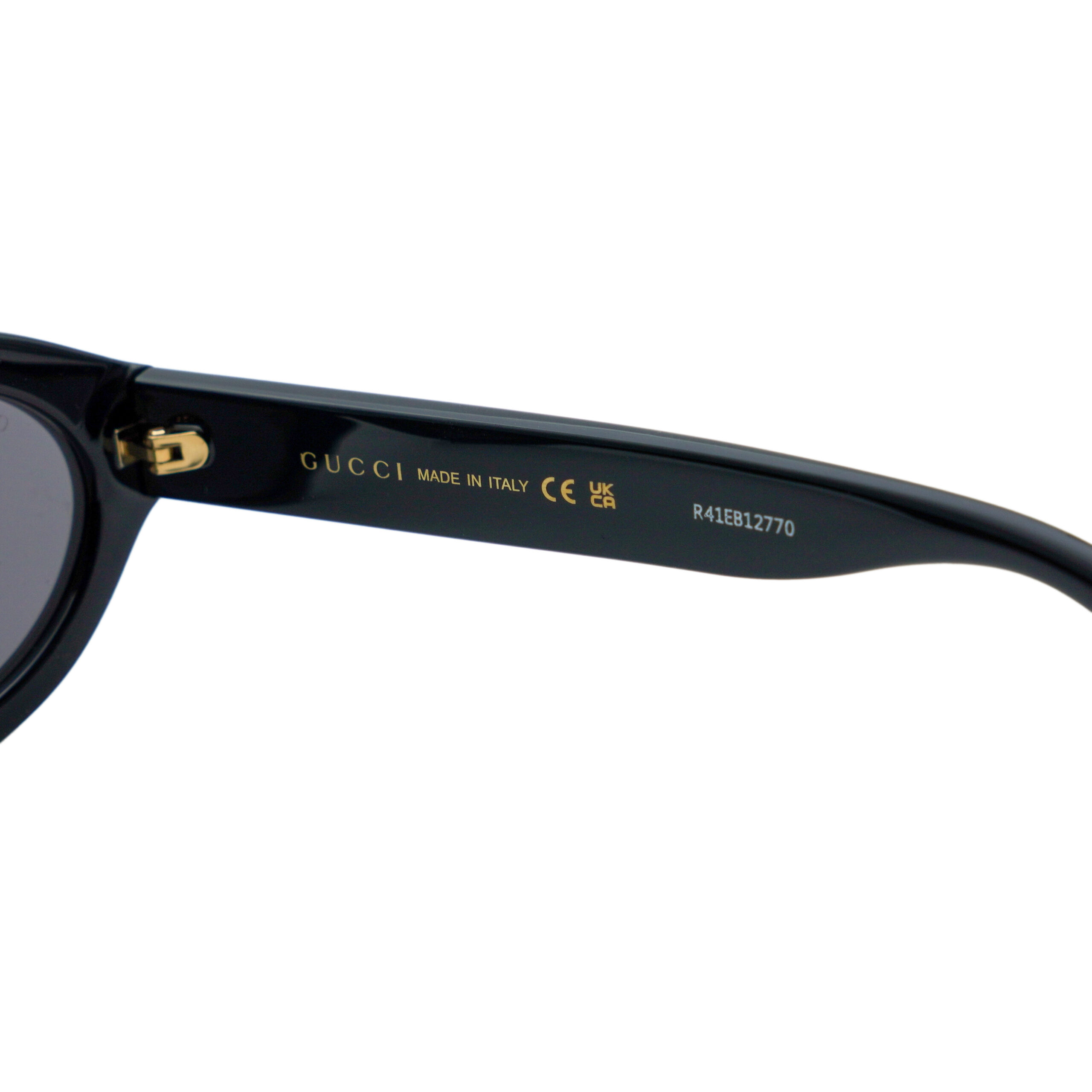 Iconic Gucci GG 1579S Black Oval Gray Lens Logo Sunglasses — photo 6