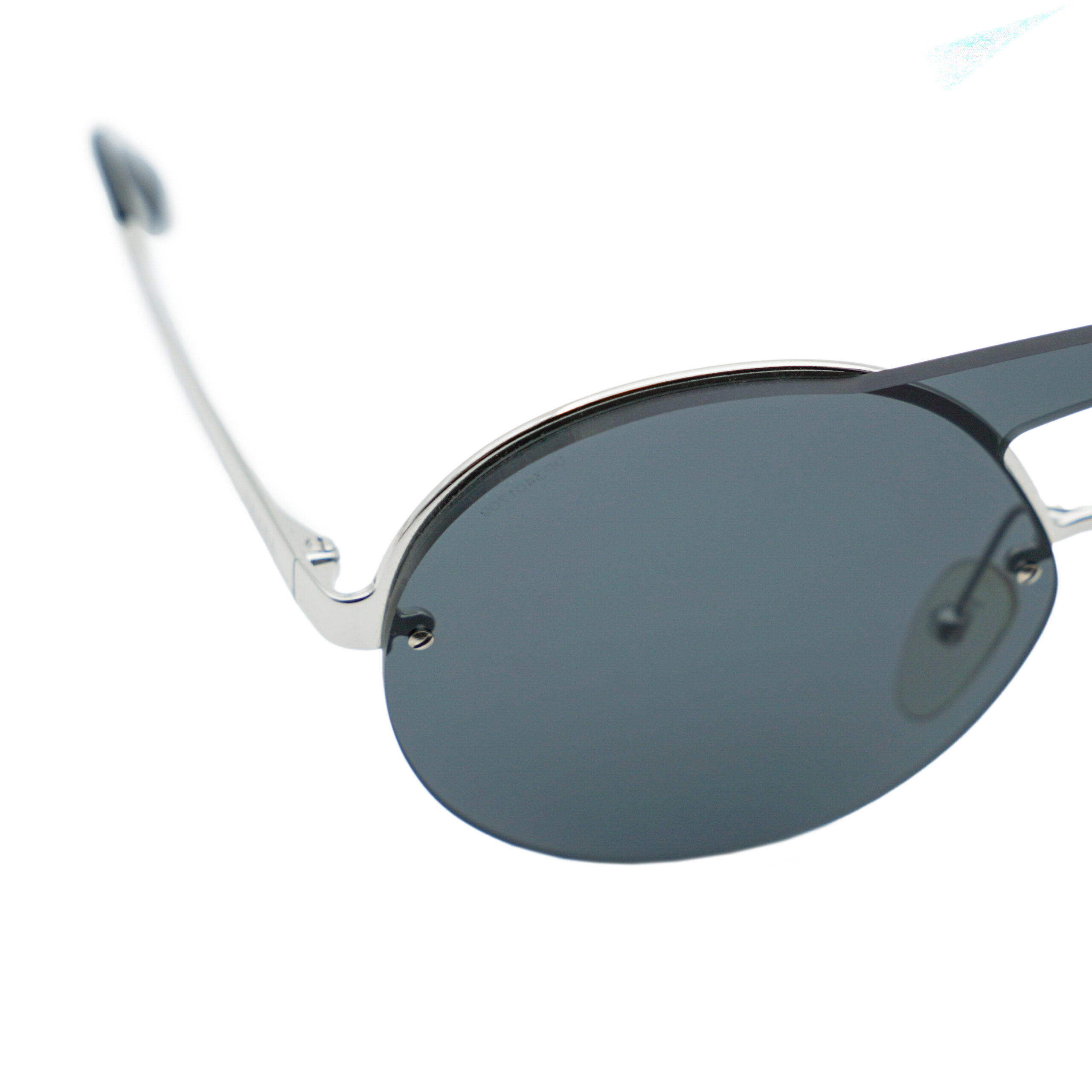 Prada SPR 65T Round Double Bridge Silver Logo Sunglasses — photo 6