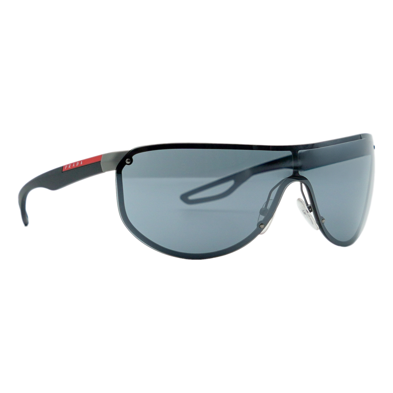 Prada Linea Rossa SPS 61U Black Shield Sport Sunglasses