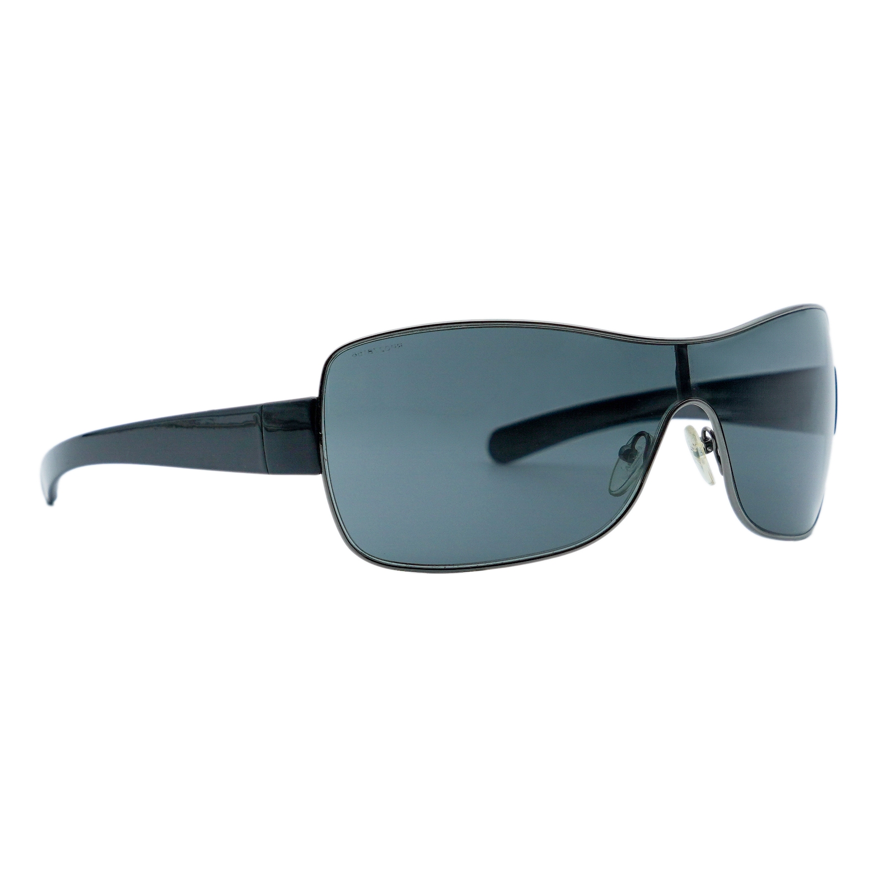 Prada Linea Rossa SPS 57G Black Shield Sport Logo Sunglasses