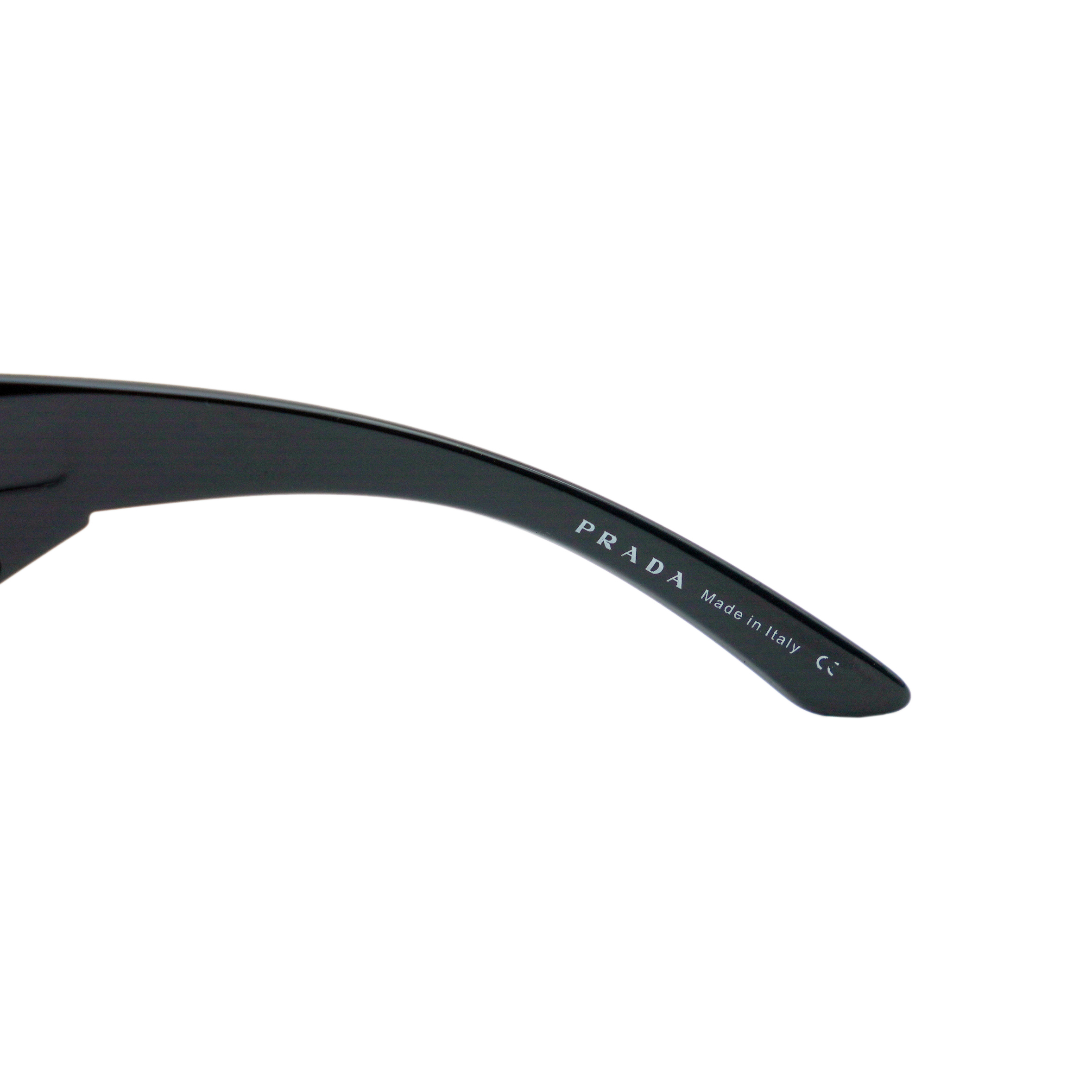 Prada SPR 62I Black Shield Gradient Logo Y2K Sunglasses — photo 7