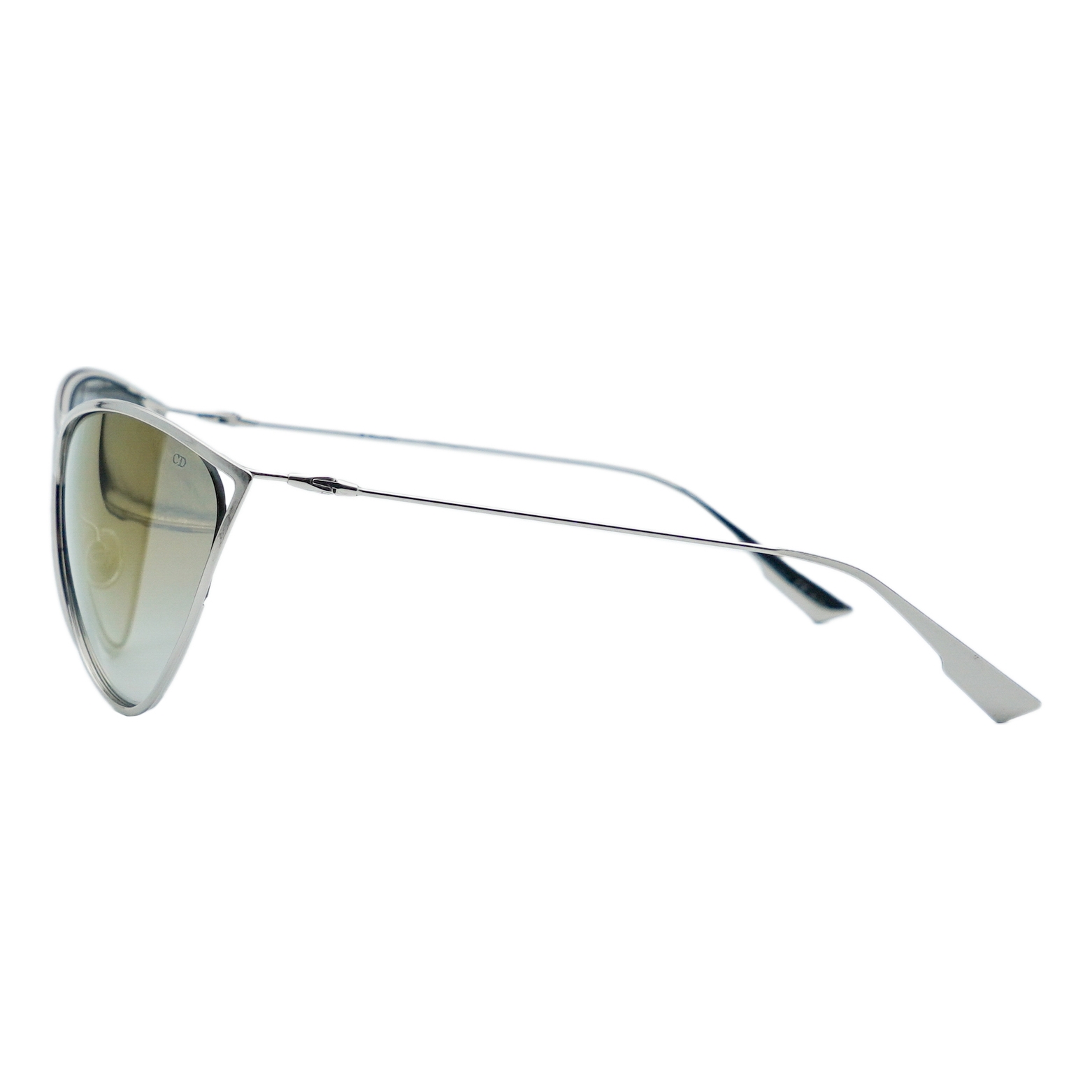 Vintage Dior New Motard Silver Cat Eye CD Logo Sunglasses — photo 3