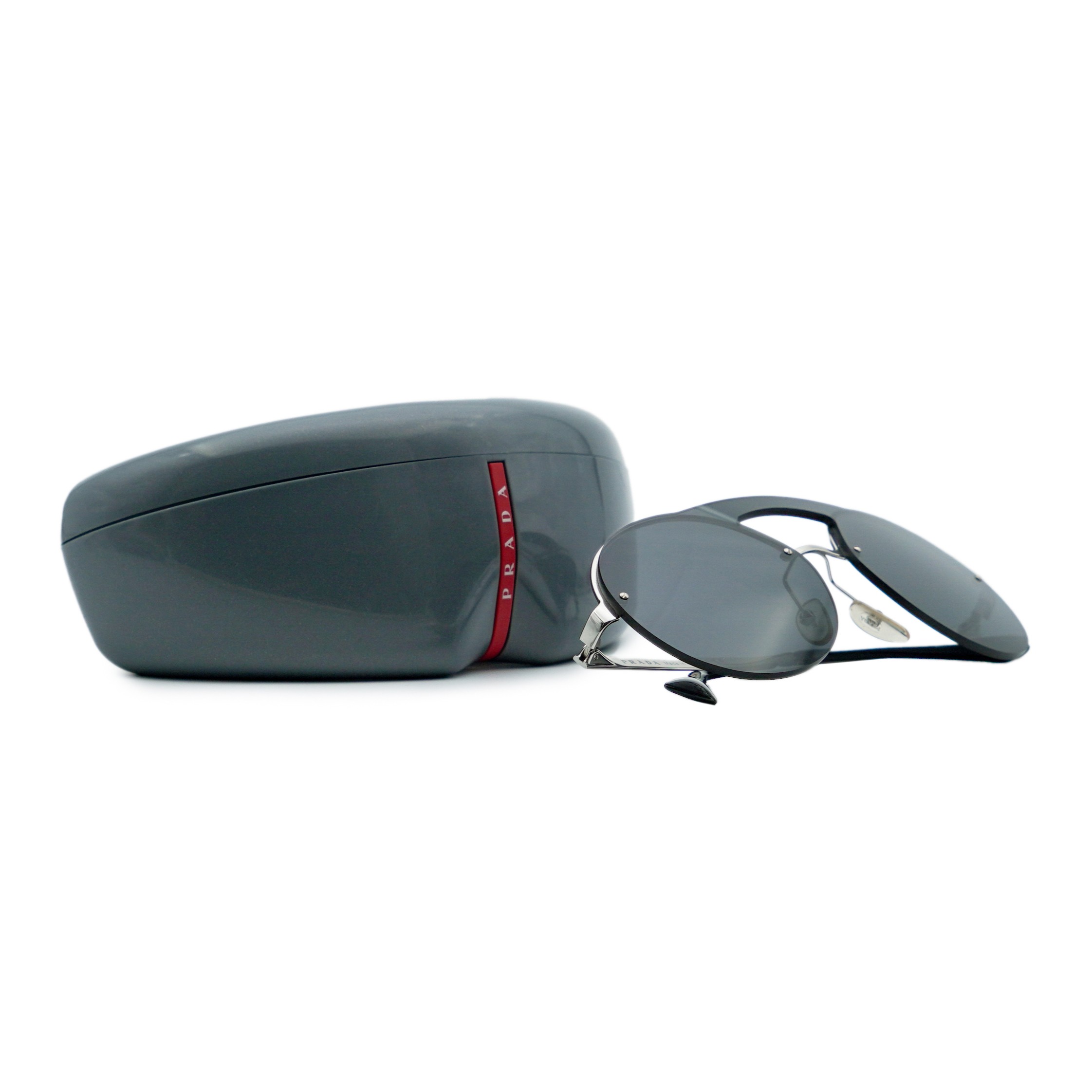 Prada SPR 65T Round Double Bridge Silver Logo Sunglasses — photo 10
