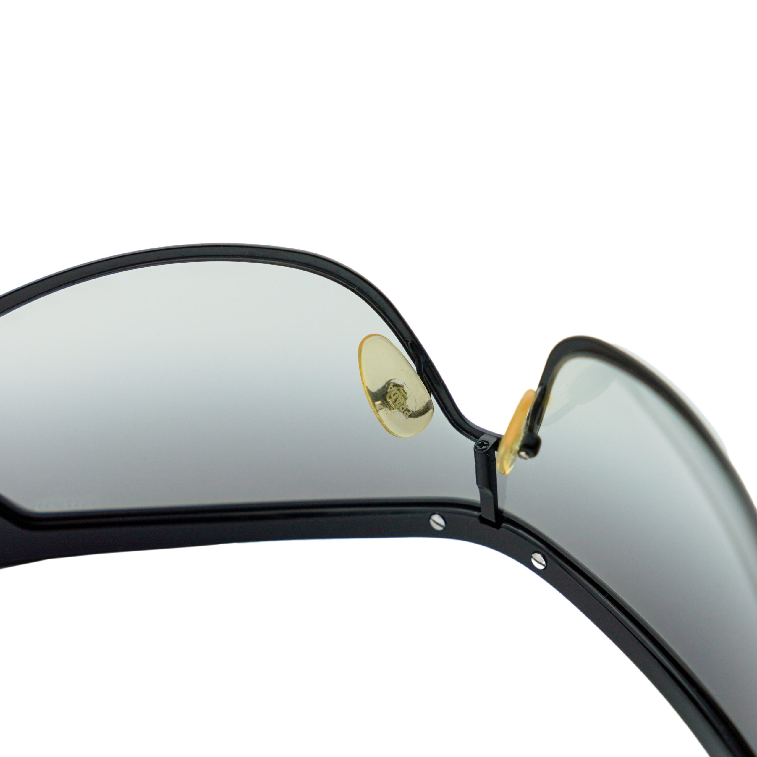 Prada SPR 62I Black Shield Gradient Logo Y2K Sunglasses — photo 9