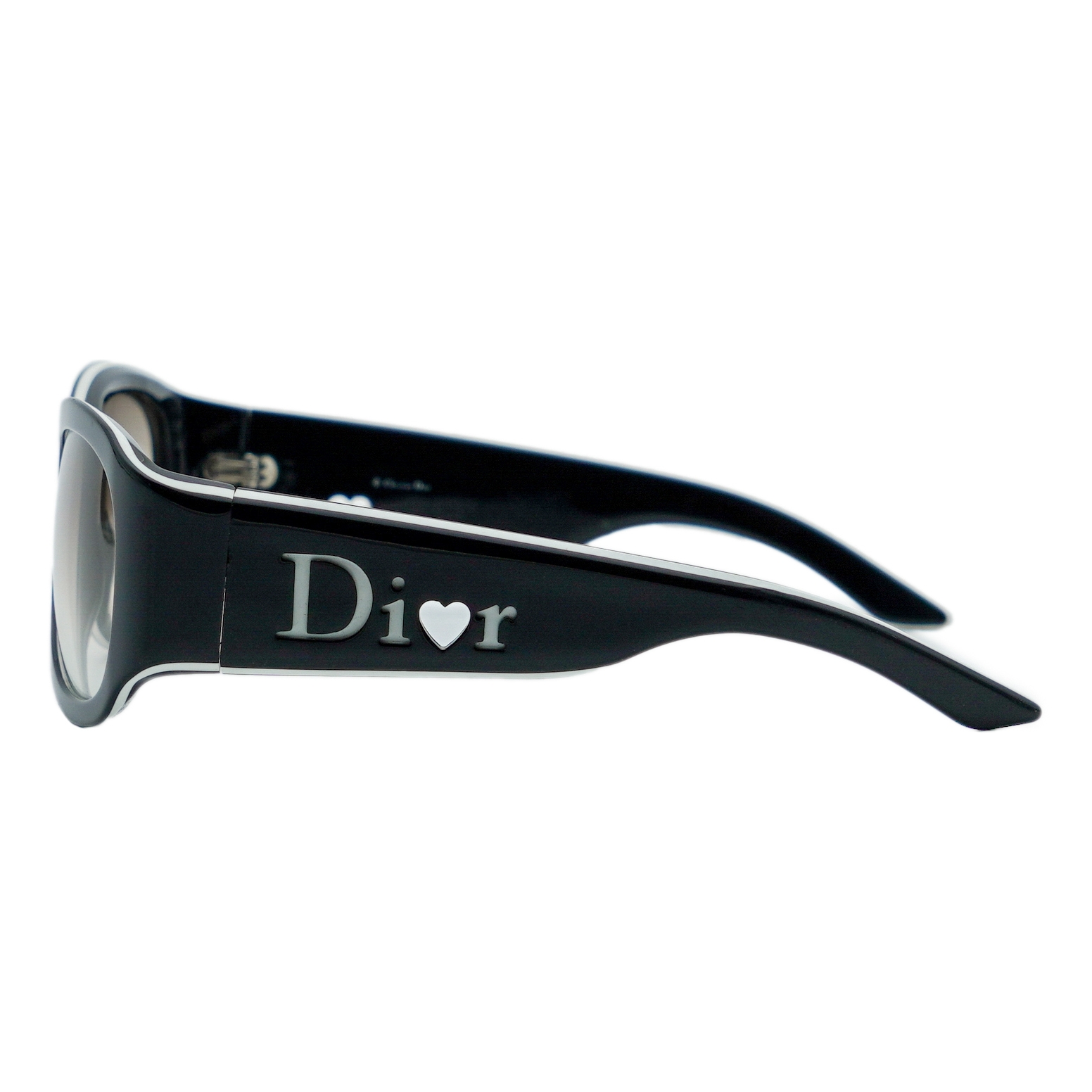 Vintage Lovingly Dior 2 Galliano Black Heart Logo Sunglasses — photo 3