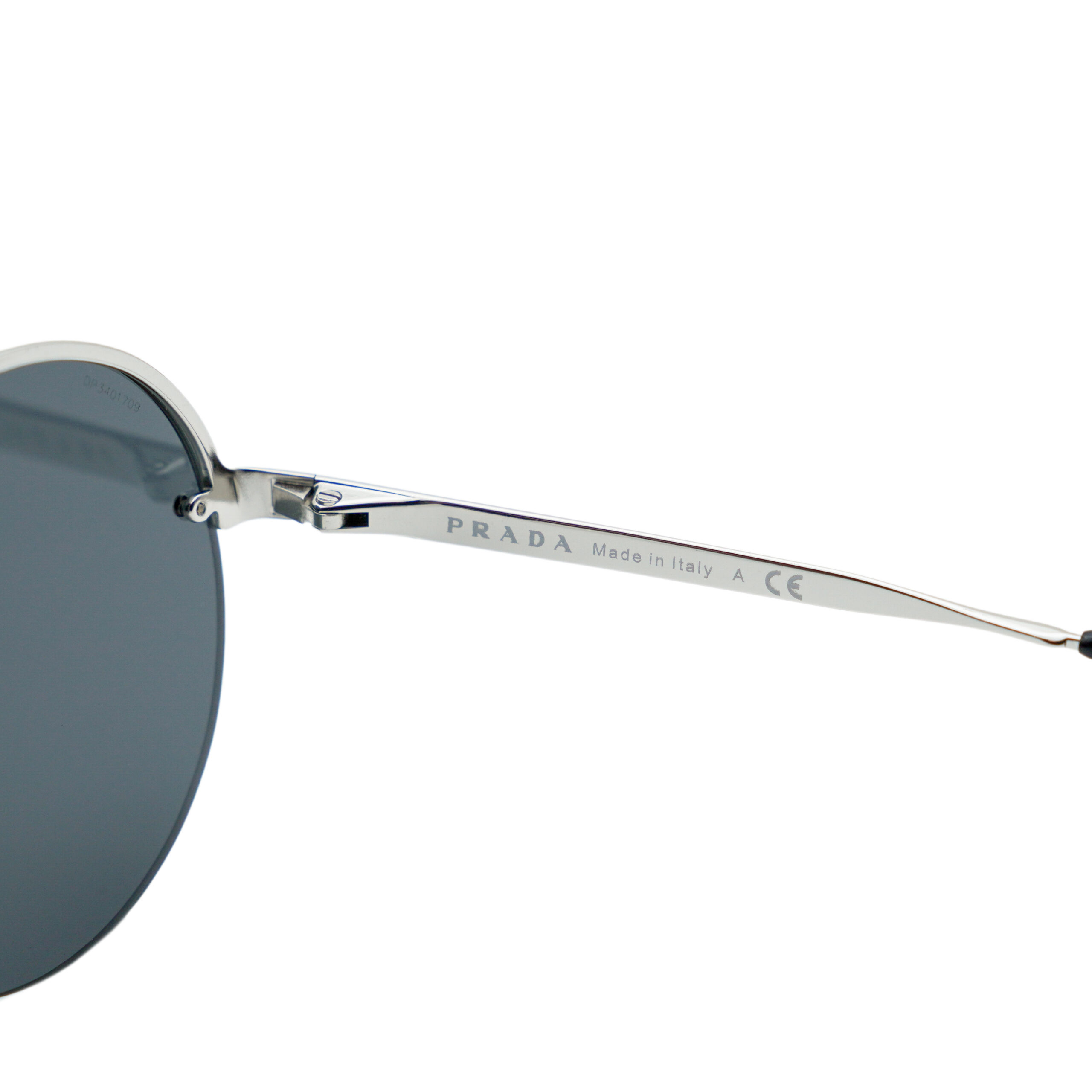 Prada SPR 65T Round Double Bridge Silver Logo Sunglasses — photo 7