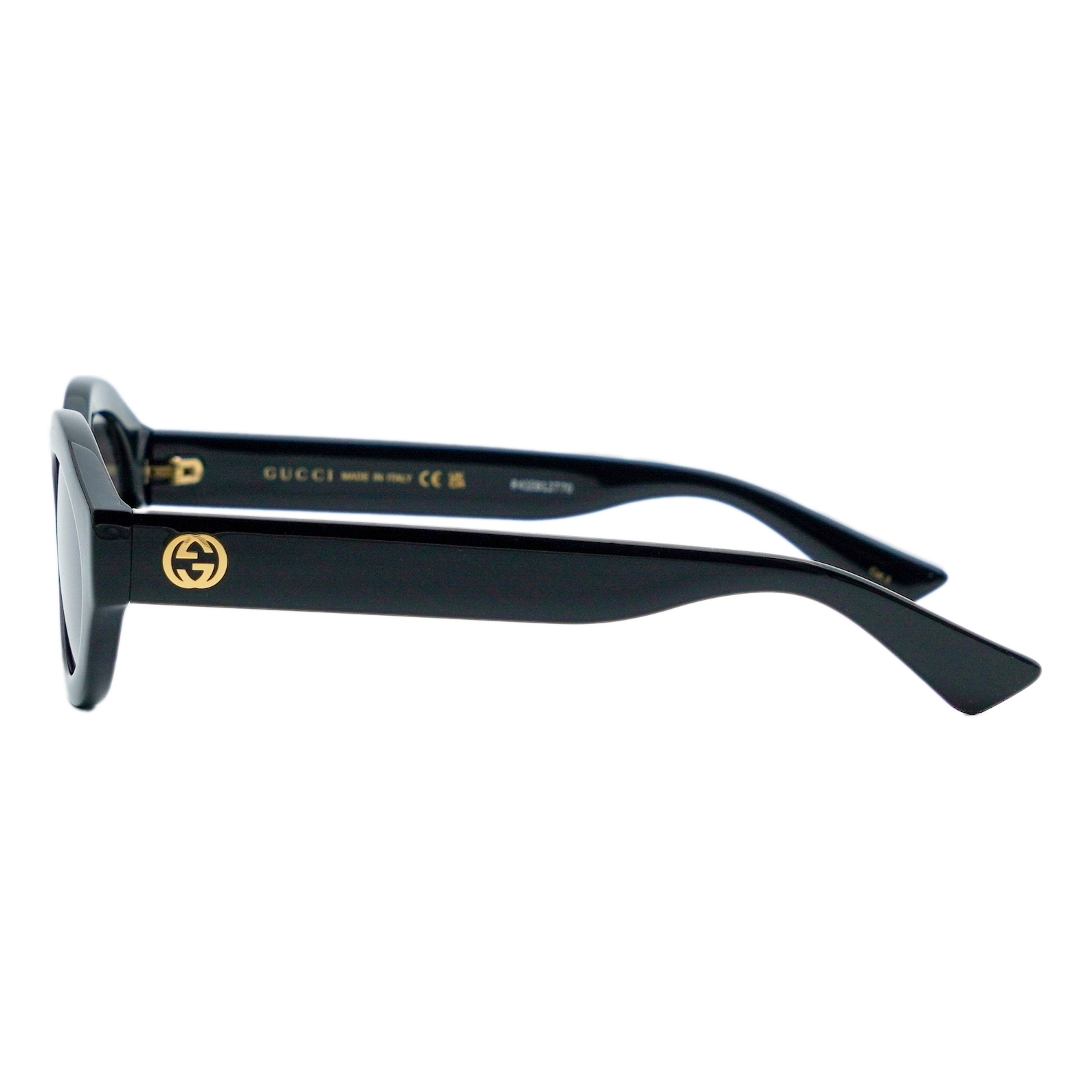Iconic Gucci GG 1579S Black Oval Gray Lens Logo Sunglasses — photo 3