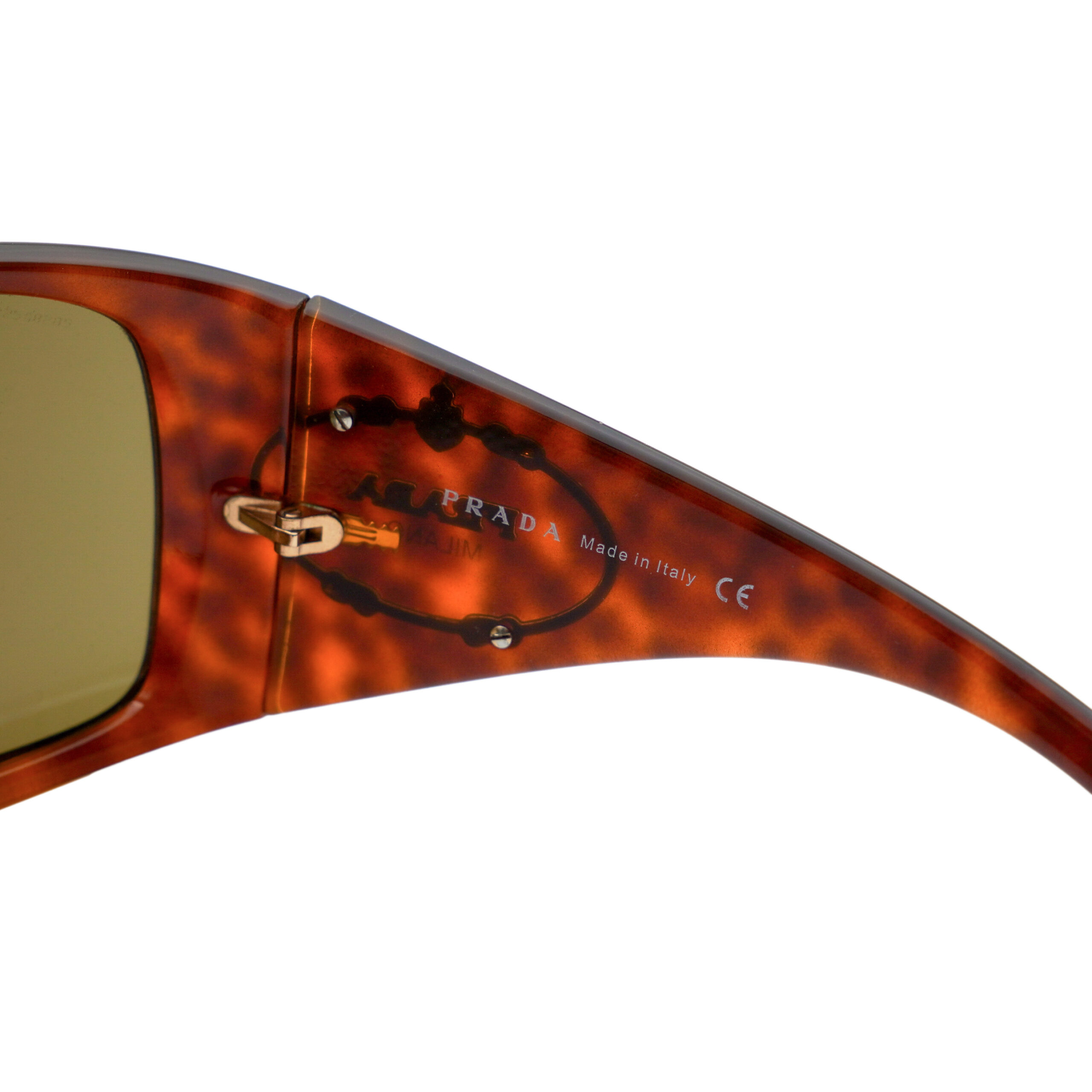 Prada SPR 04H Brown Tortoiseshell Shield Logo Sunglasses — photo 7