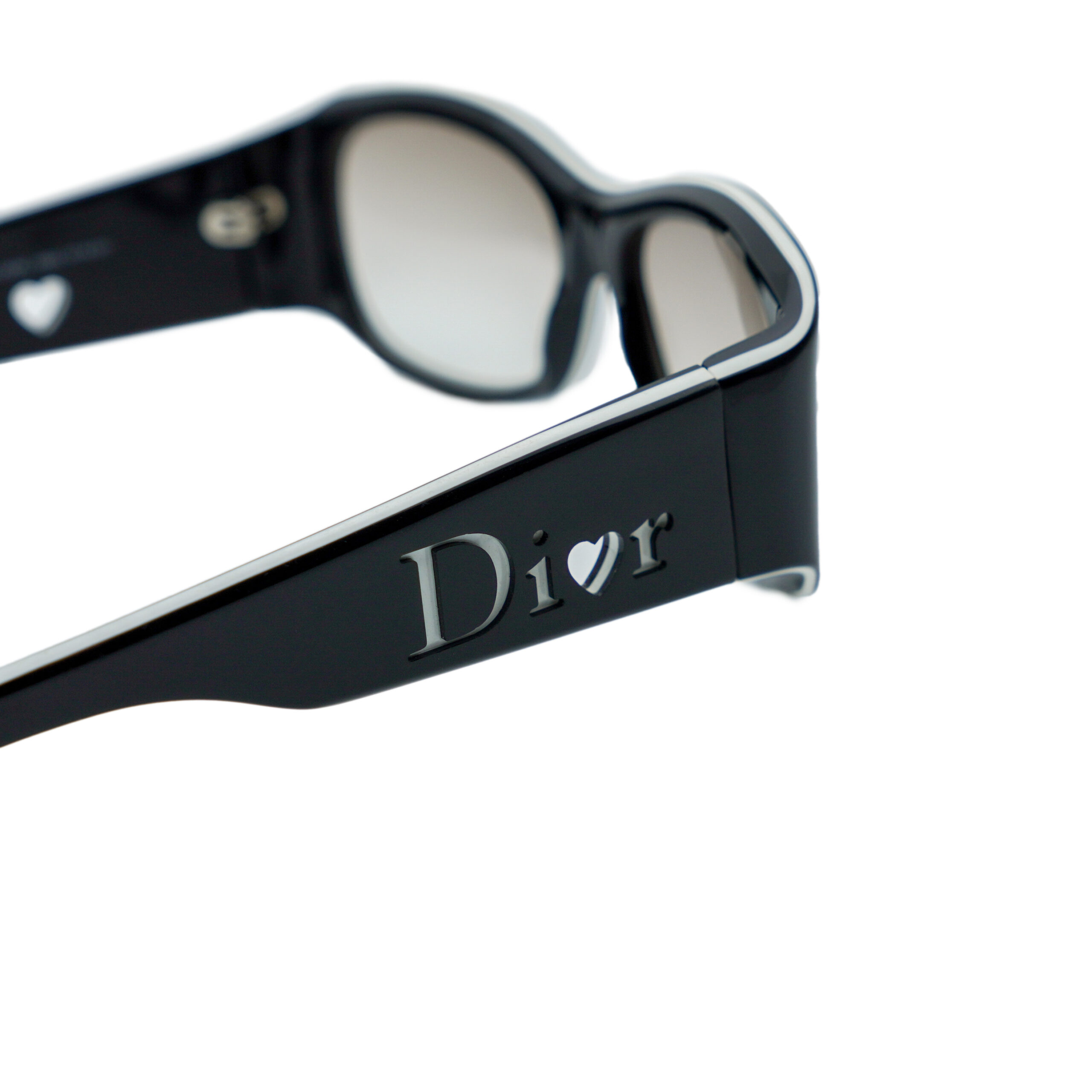 Vintage Lovingly Dior 2 Galliano Black Heart Logo Sunglasses — photo 5