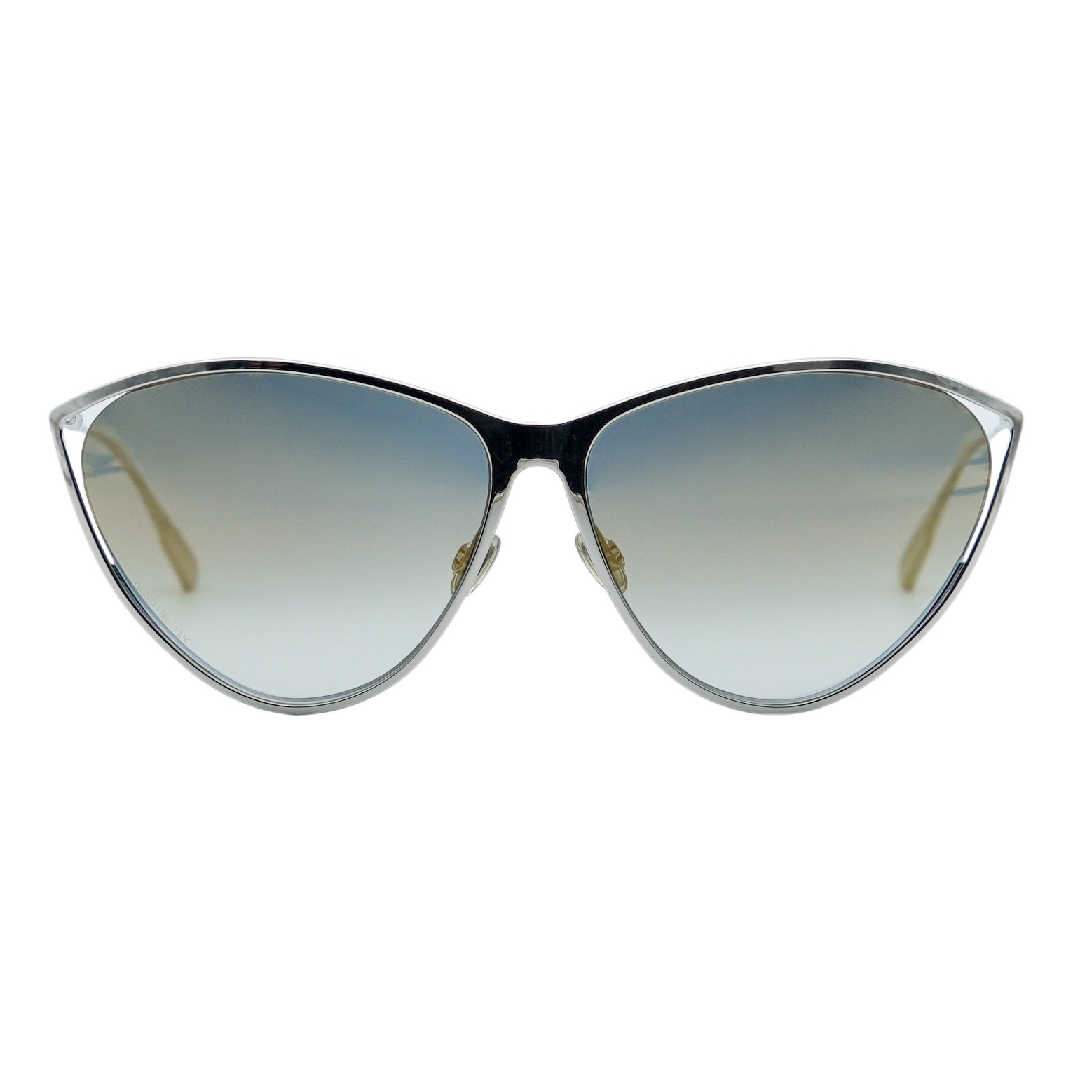 Vintage Dior New Motard Silver Cat Eye CD Logo Sunglasses — photo 2