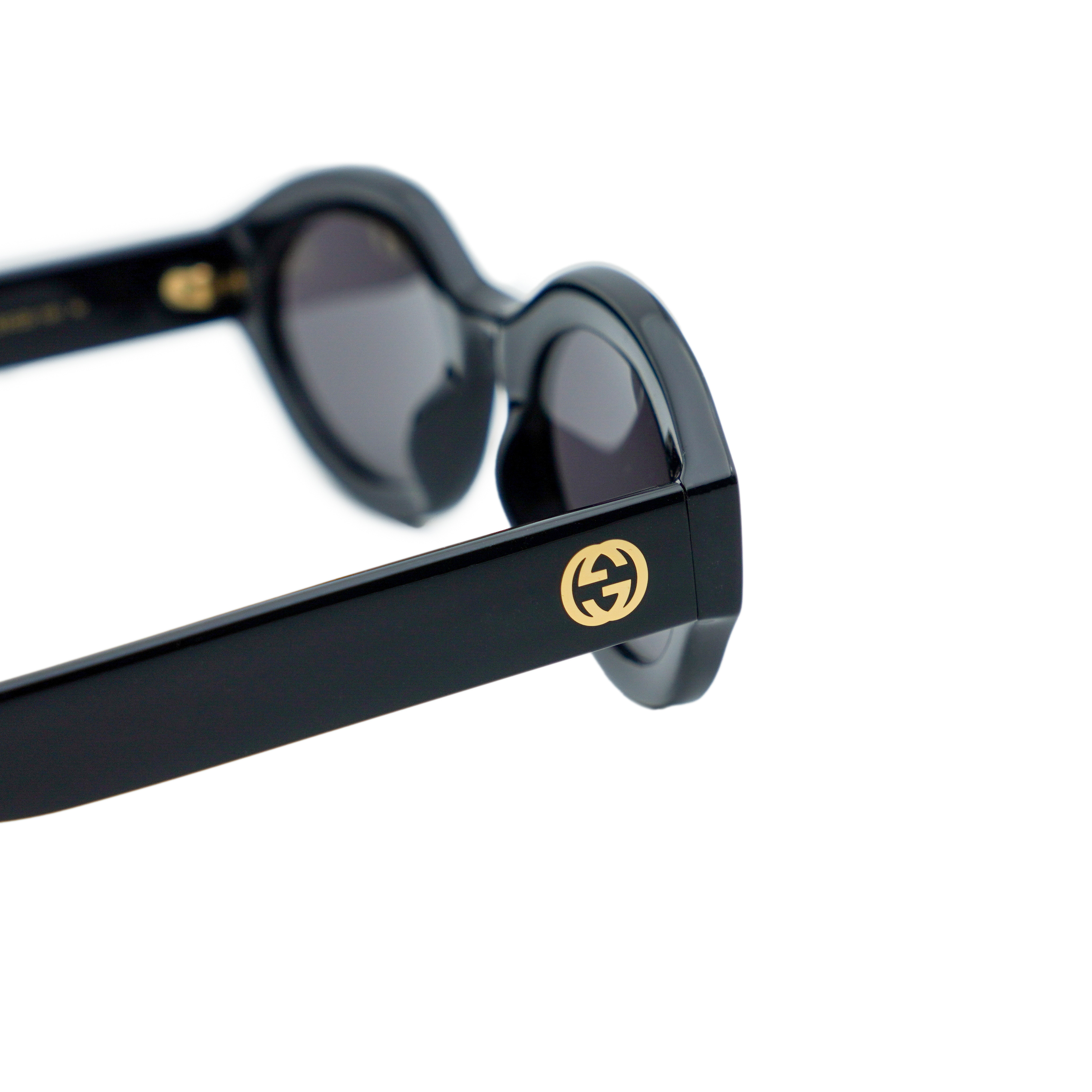 Iconic Gucci GG 1579S Black Oval Gray Lens Logo Sunglasses — photo 5