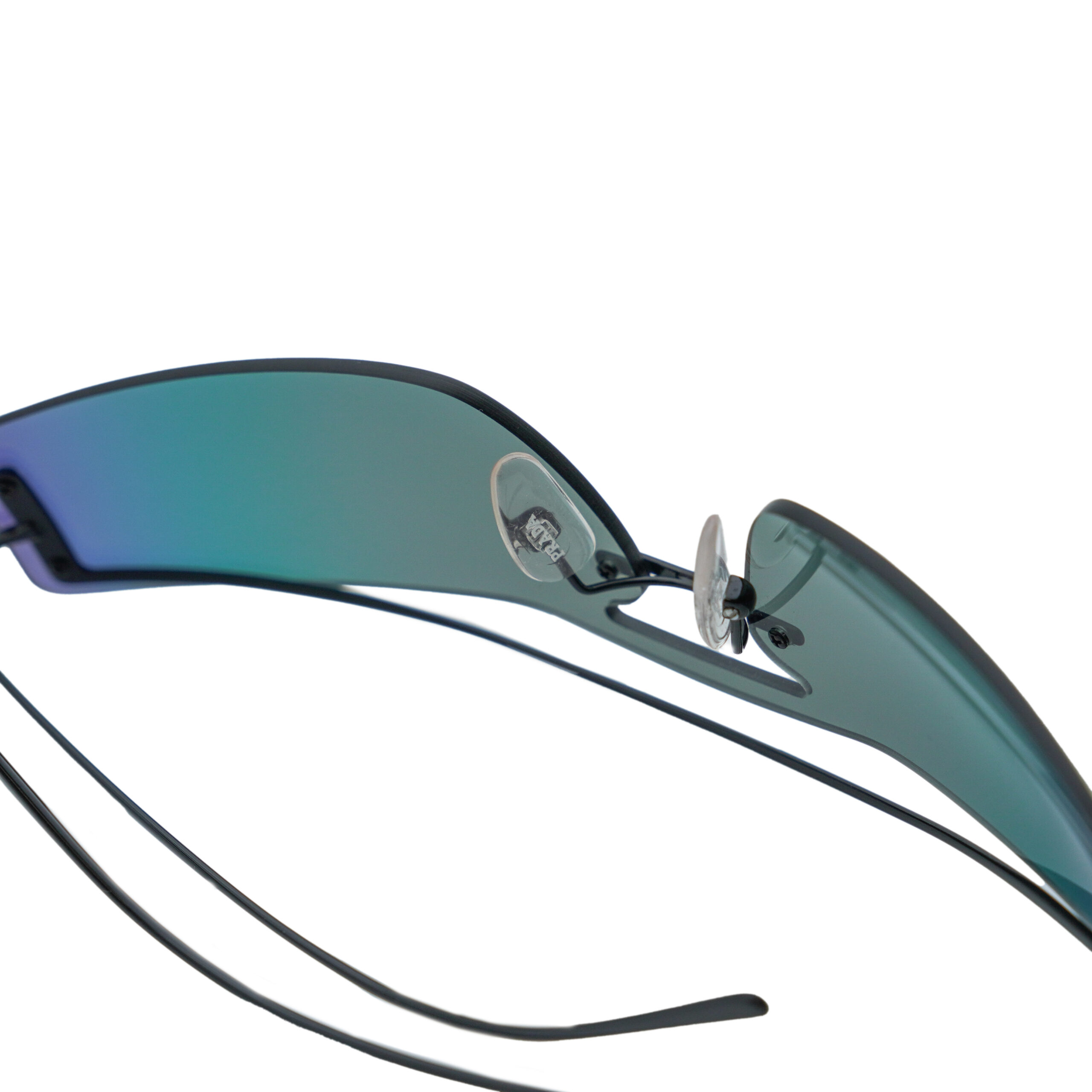 Prada SPR 61V Rainbow Rimless Black Y2K Logo Sunglasses — photo 8