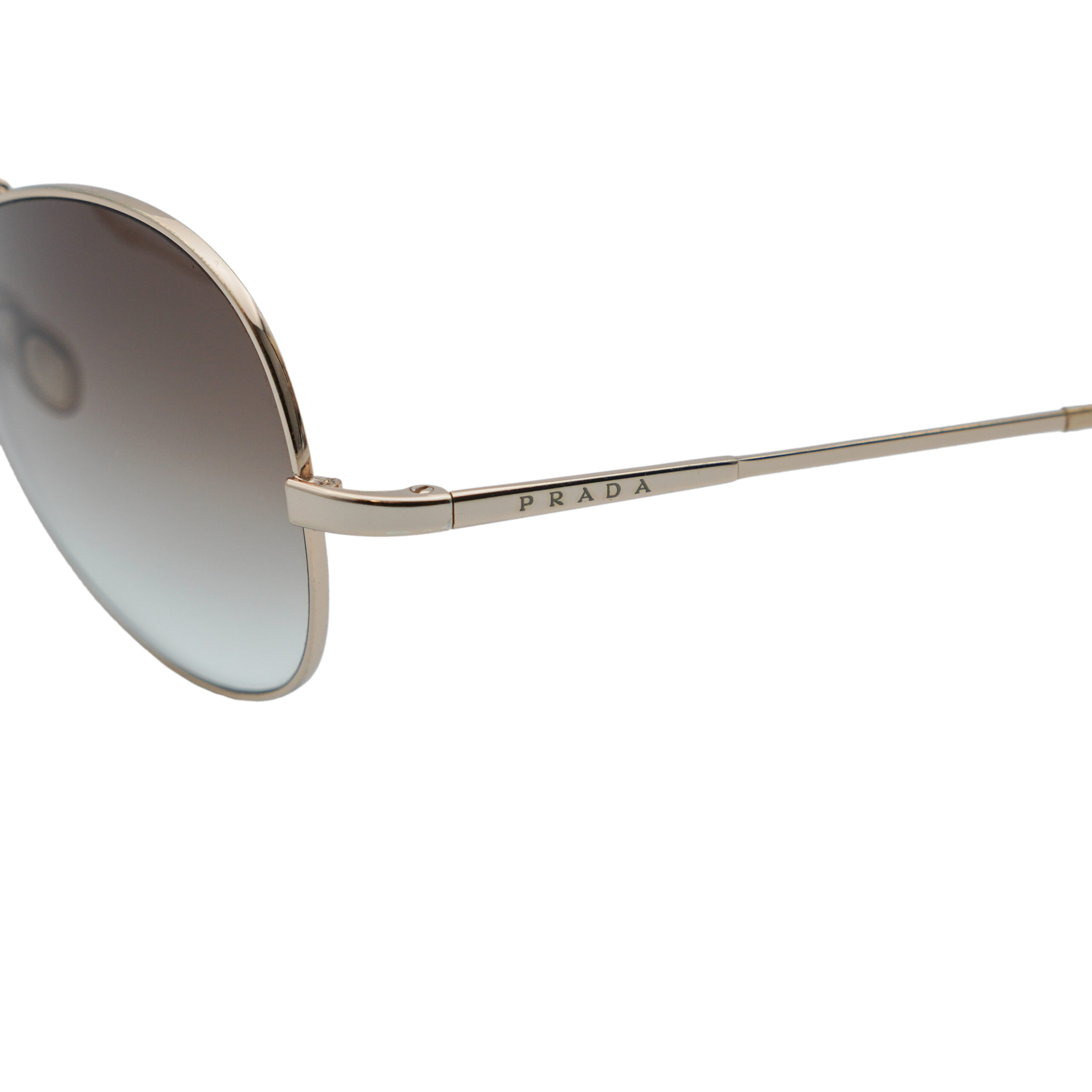 Prada SPR 53B Metal Gold Gradient Aviator Logo Sunglasses — photo 4
