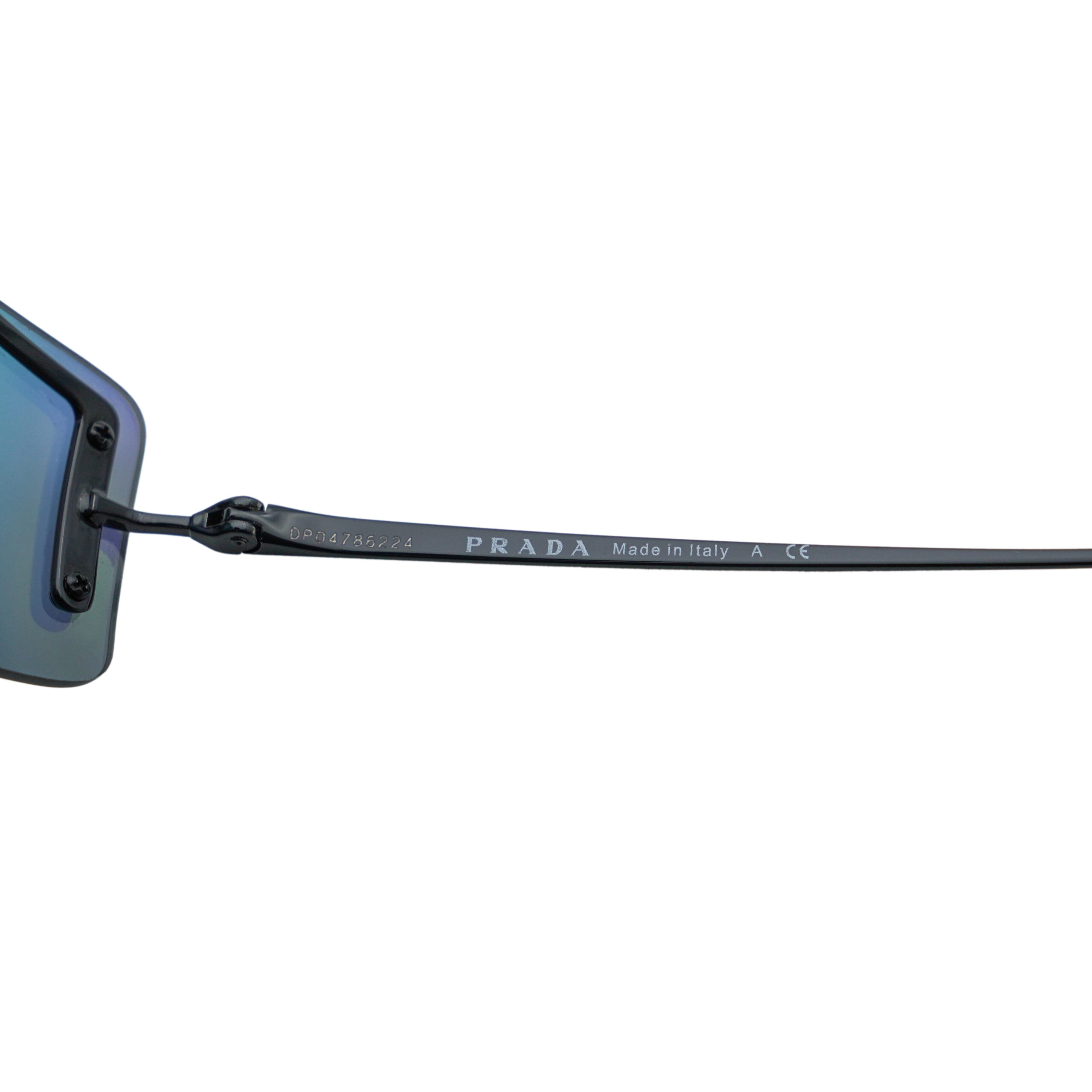 Prada SPR 61V Rainbow Rimless Black Y2K Logo Sunglasses — photo 6