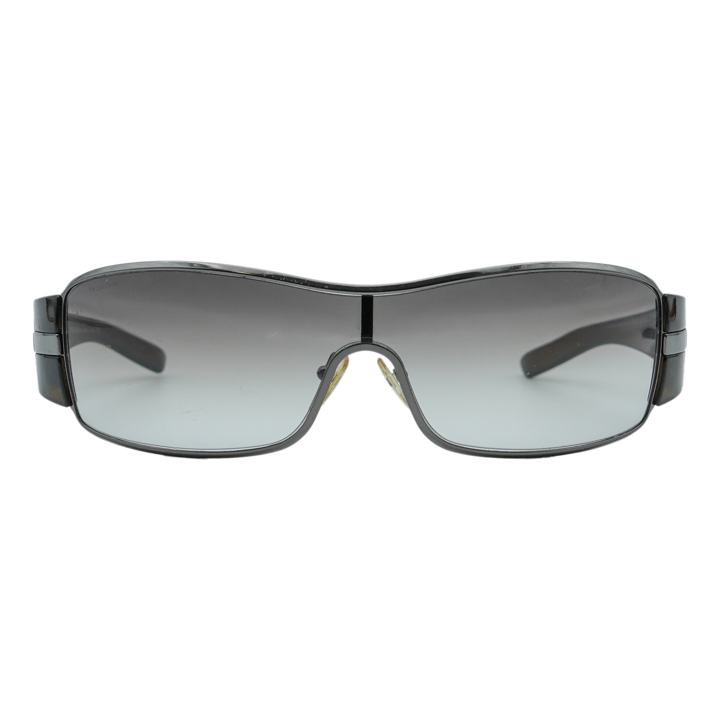Vintage Prada SPR 56H Brown Shield Metal Logo Sunglasses — photo 2
