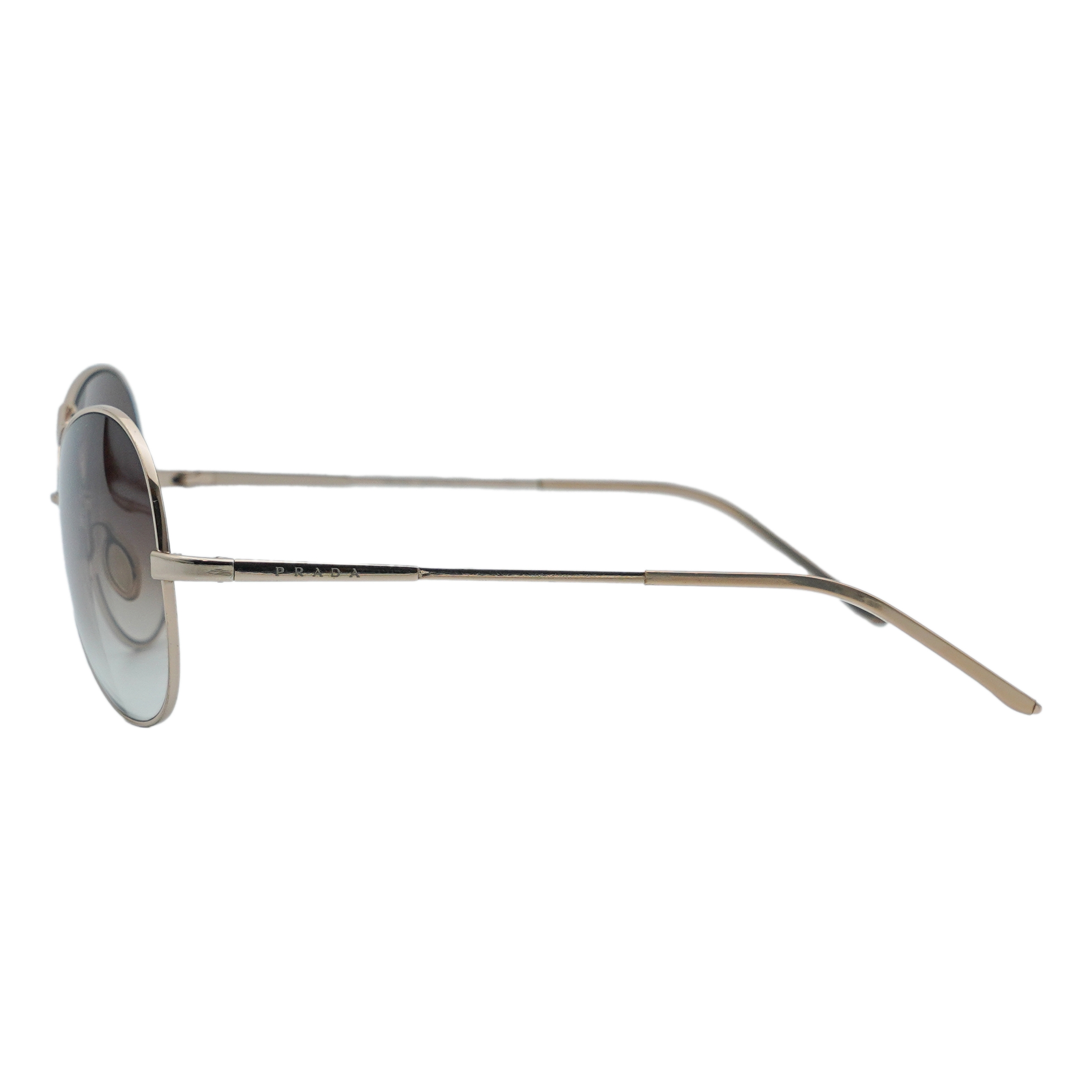 Prada SPR 53B Metal Gold Gradient Aviator Logo Sunglasses — photo 3