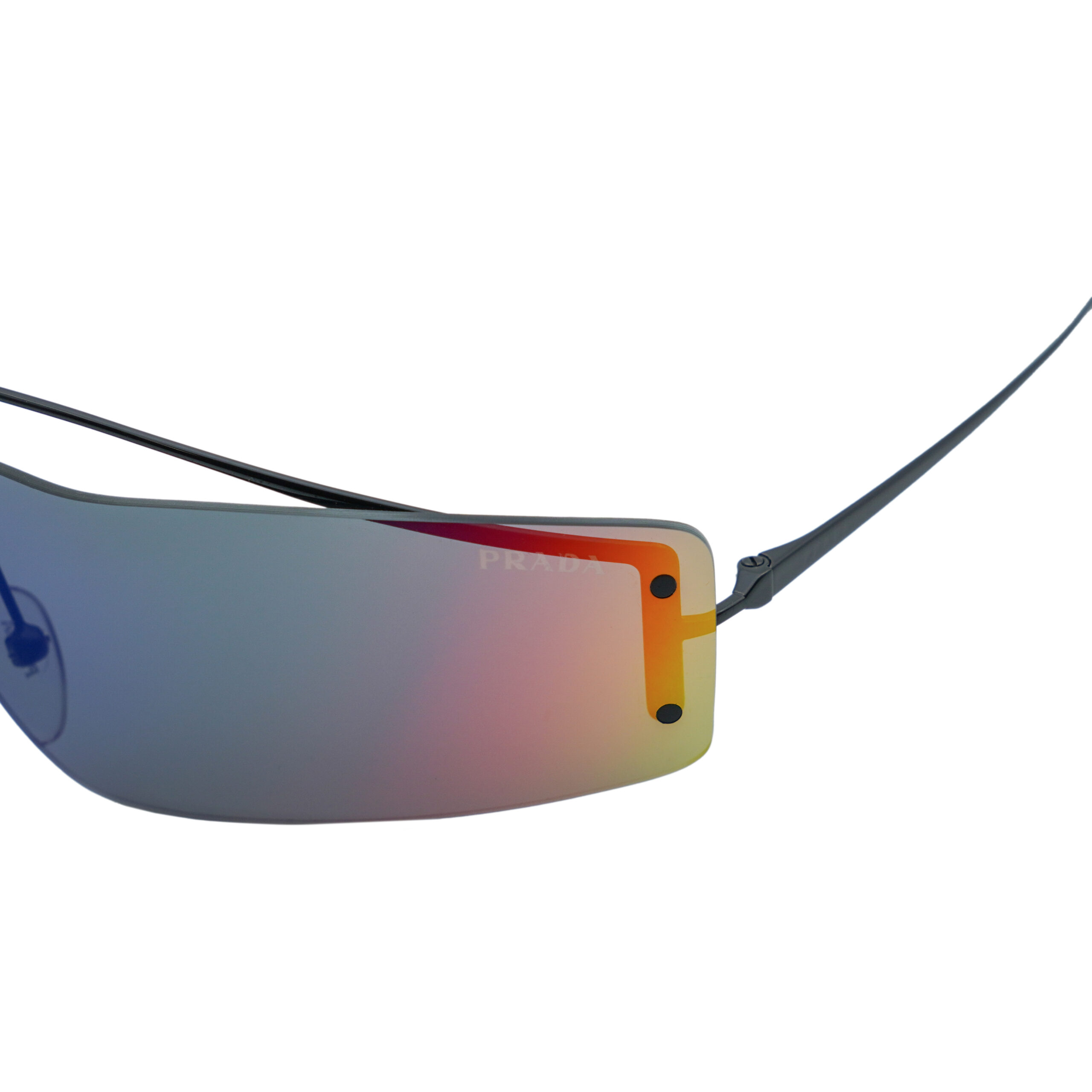Prada SPR 61V Rainbow Rimless Black Y2K Logo Sunglasses — photo 5