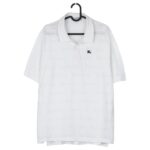 Vintage Burberrys White Monogram Blue Logo Polo Shirt