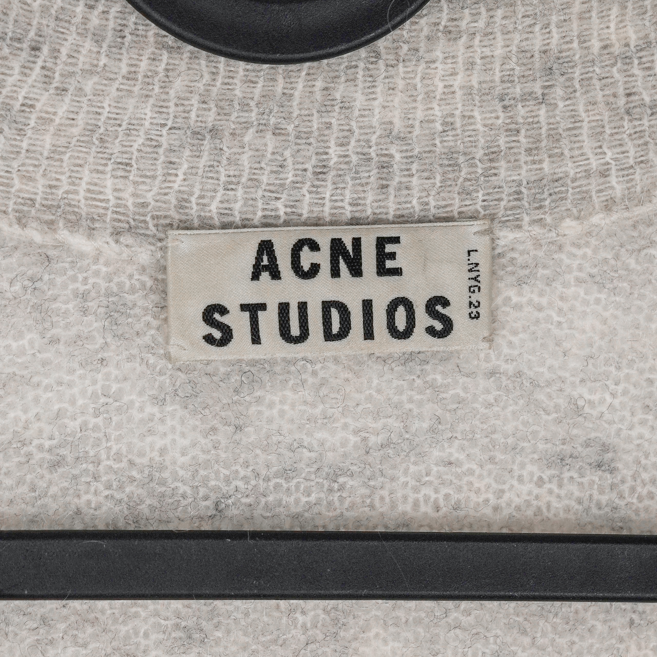Acne Studios Raya Melange Gray Mohair Wool Cardigan Sweater — photo 4