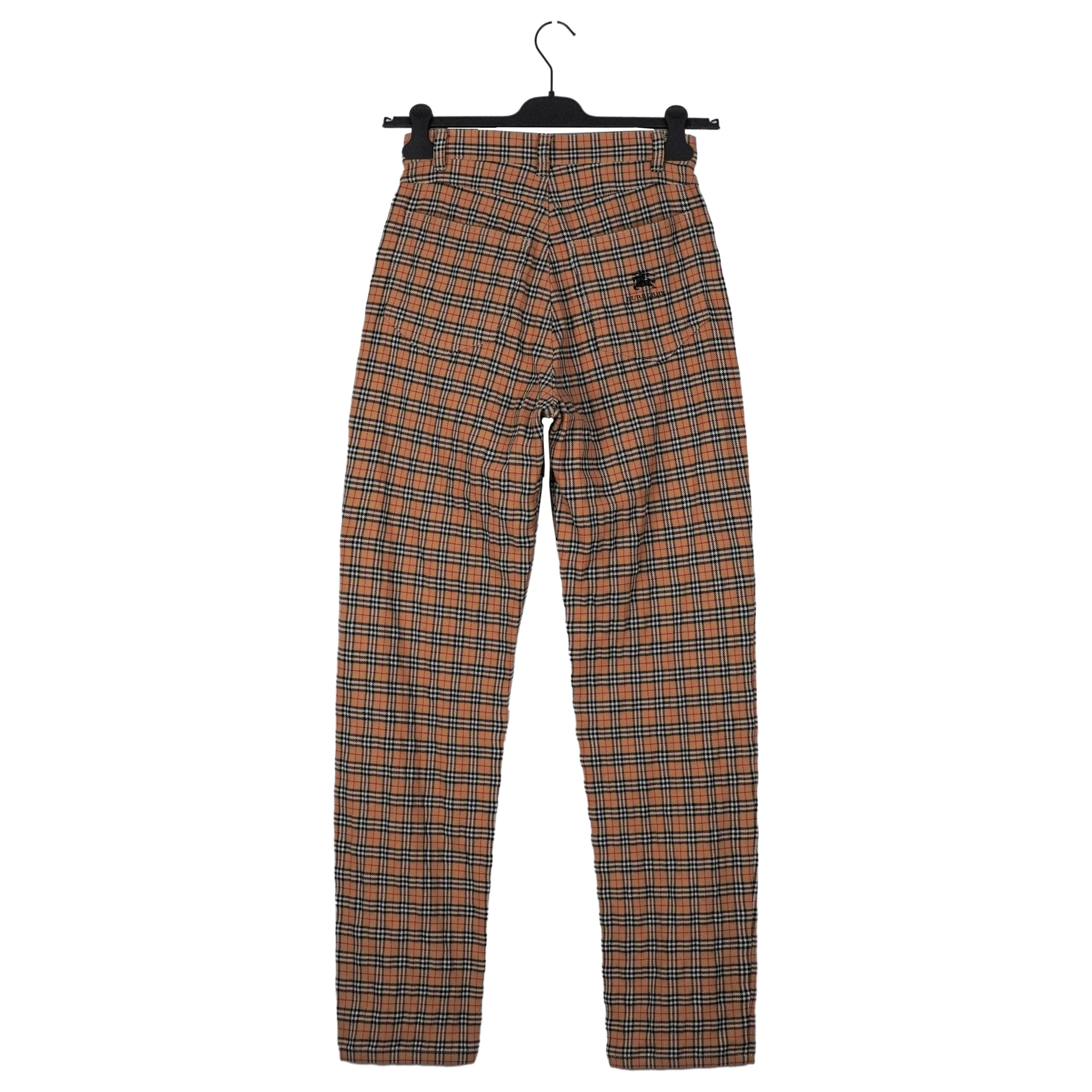 Burberry London Brown Nova Check Plaid Logo Trousers Pants — photo 3