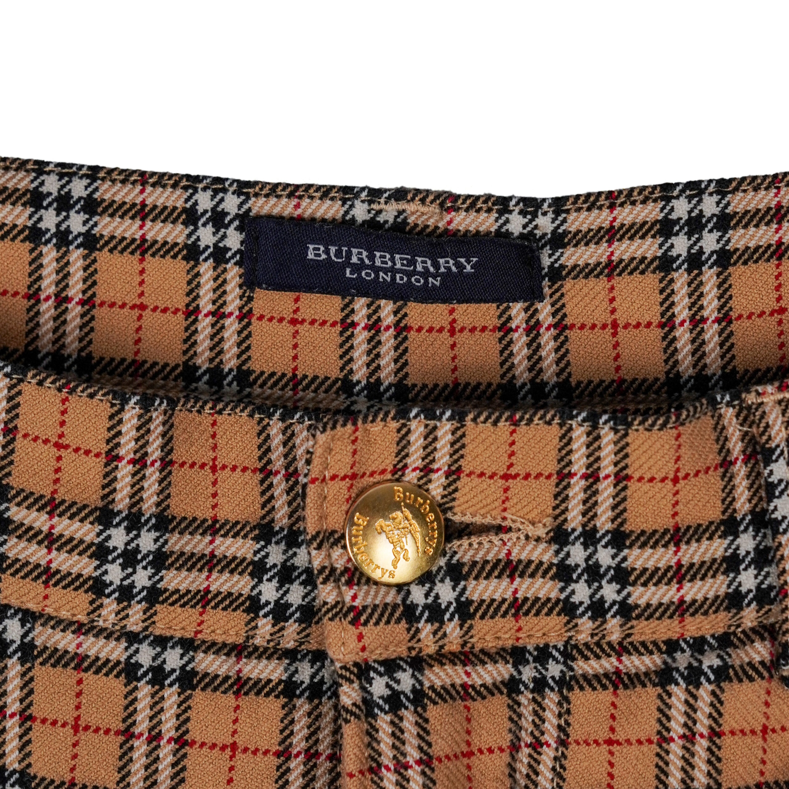 Burberry London Brown Nova Check Plaid Logo Trousers Pants — photo 5