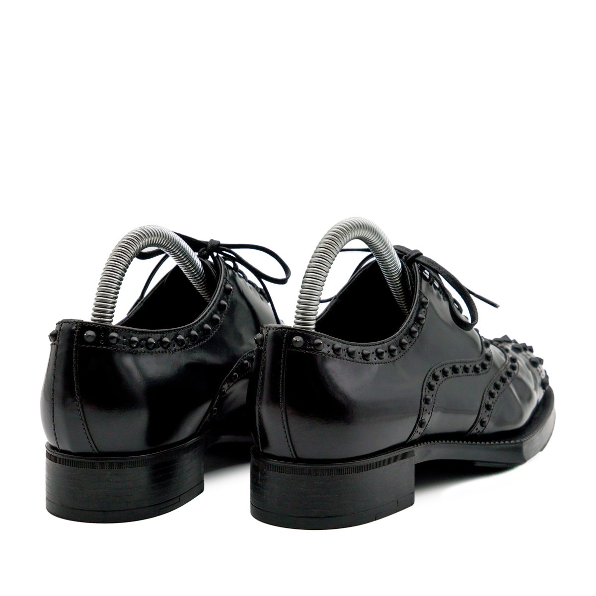 Iconic Prada Women's Studded Leather Brogue Dress Shoes — photo 4