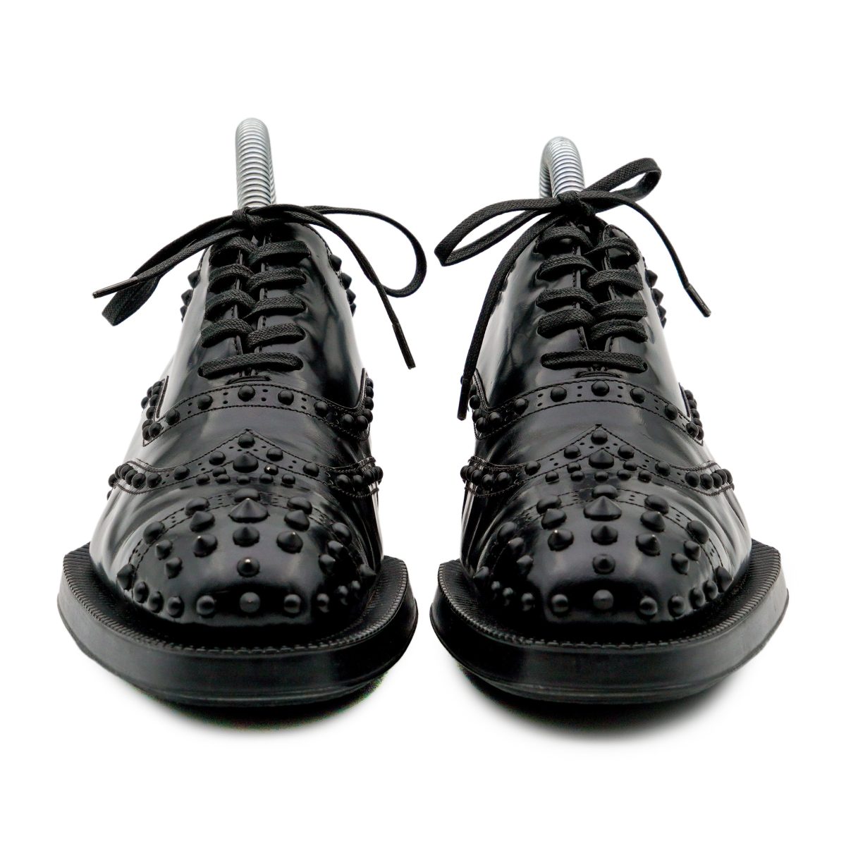 Iconic Prada Women's Studded Leather Brogue Dress Shoes — photo 2