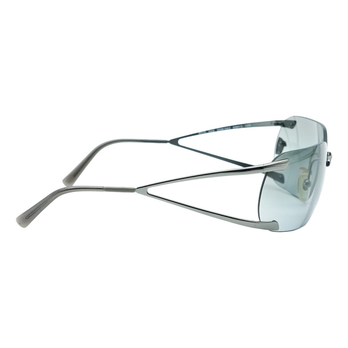 Vintage Versace Medusa Logo Silver Frame Rimless Sunglasses — photo 3