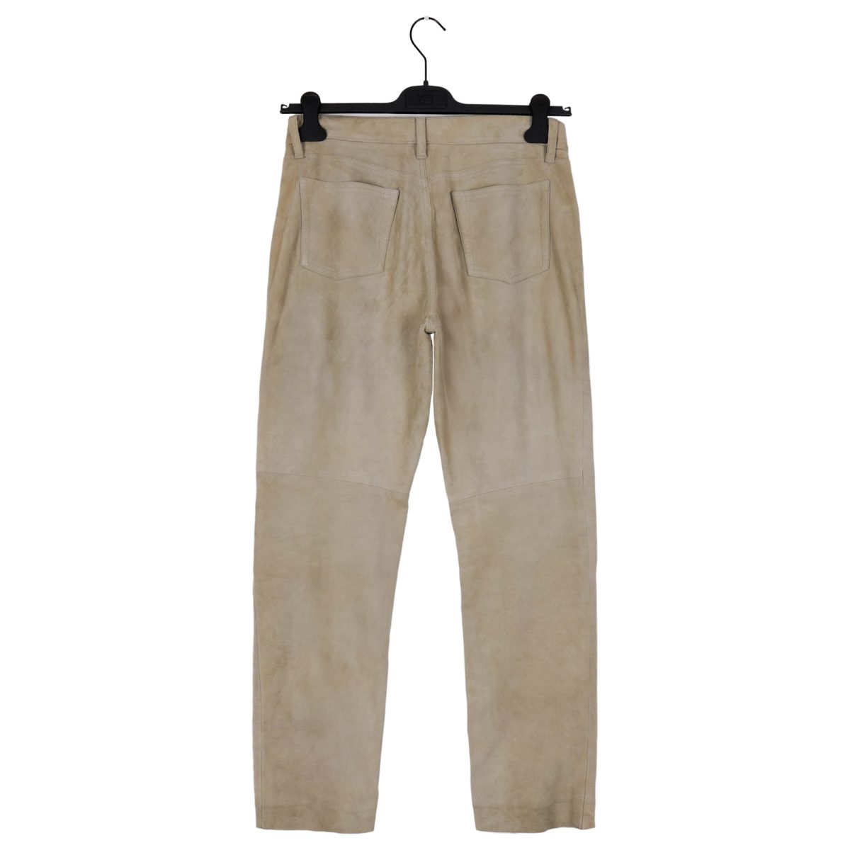 Polo Ralph Lauren Women's Beige Suede Leather Trousers Pants — photo 3