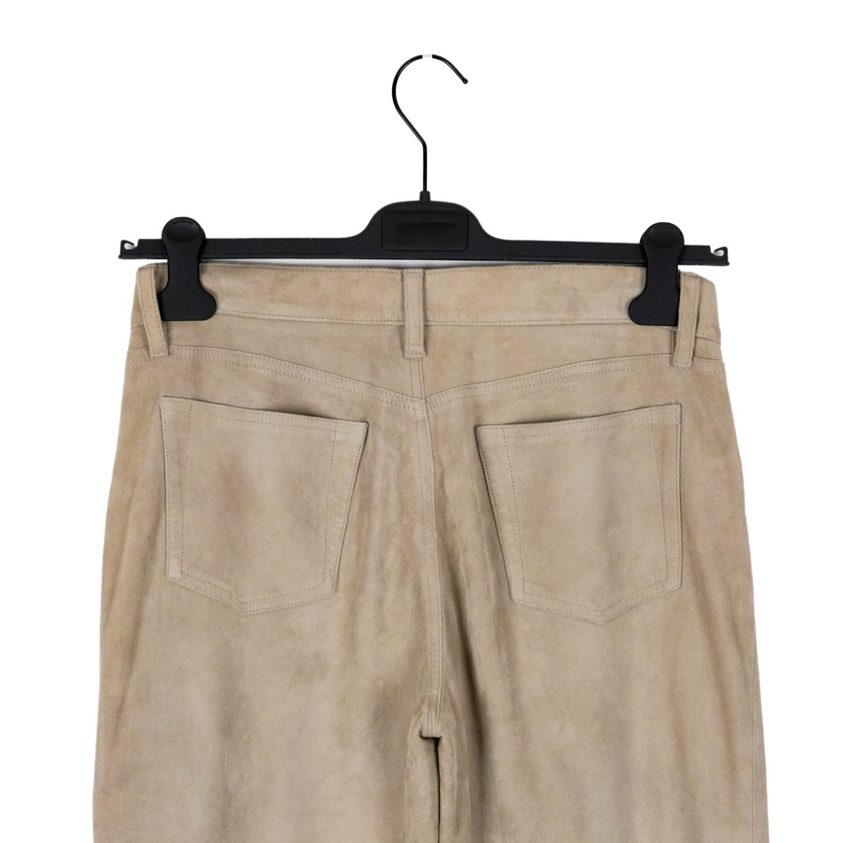 Polo Ralph Lauren Women's Beige Suede Leather Trousers Pants — photo 4