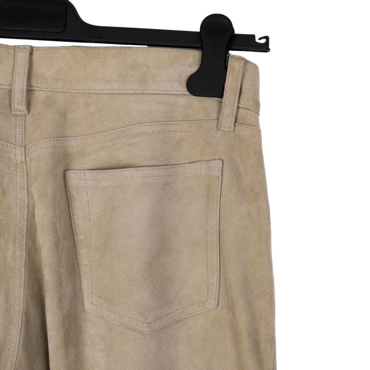 Polo Ralph Lauren Women's Beige Suede Leather Trousers Pants — photo 6