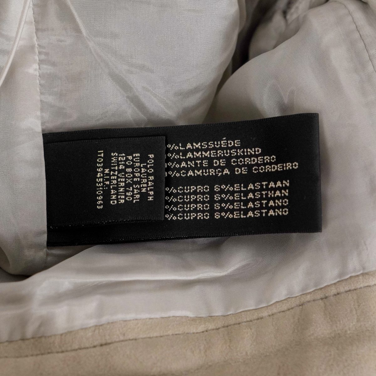 Polo Ralph Lauren Women's Beige Suede Leather Trousers Pants — photo 9