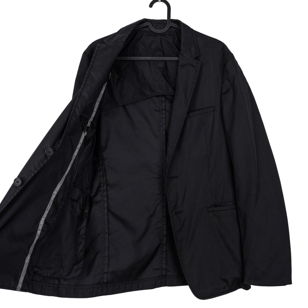 Vintage Prada AW2010 Black Nylon Lightweight Blazer Jacket — photo 5