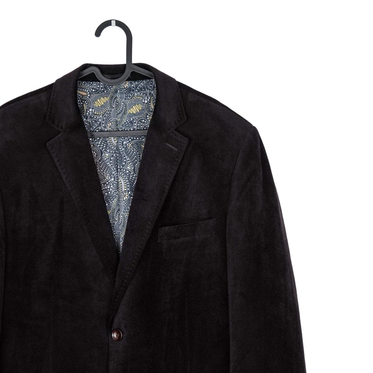Brioni Brown Corduroy Paisley Print Tailored Blazer Jacket — photo 3