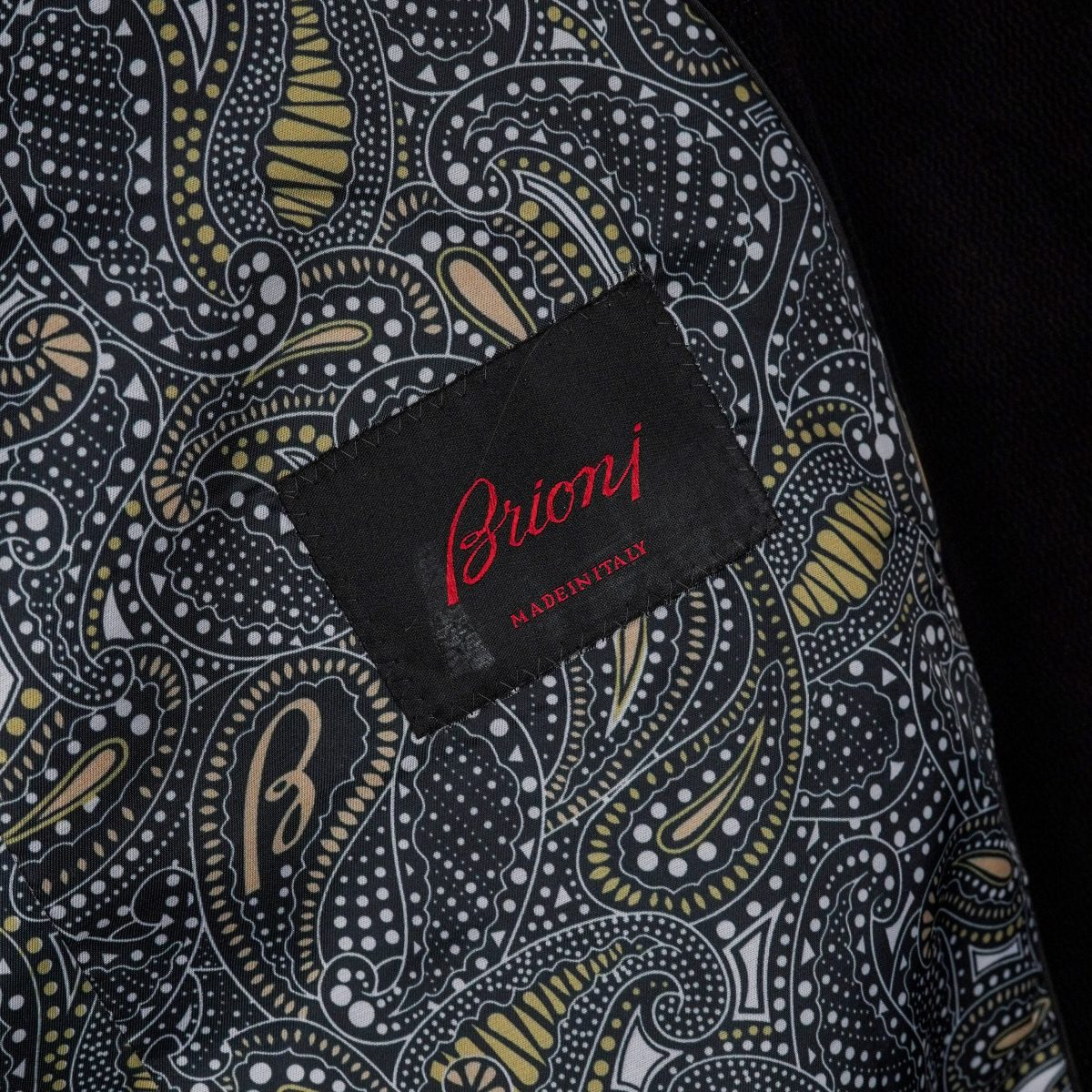 Brioni Brown Corduroy Paisley Print Tailored Blazer Jacket — photo 12