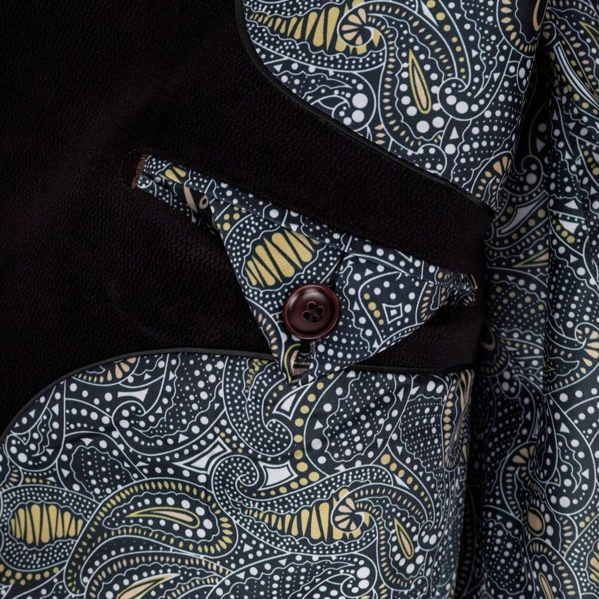 Brioni Brown Corduroy Paisley Print Tailored Blazer Jacket — photo 11