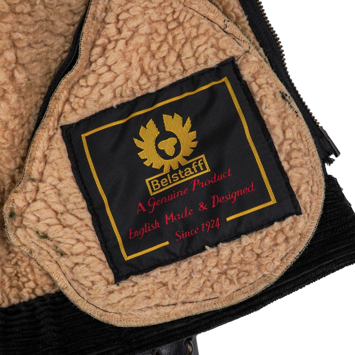 Belstaff England Black Vegan Leather Sherpa Logo Moto Jacket — photo 10