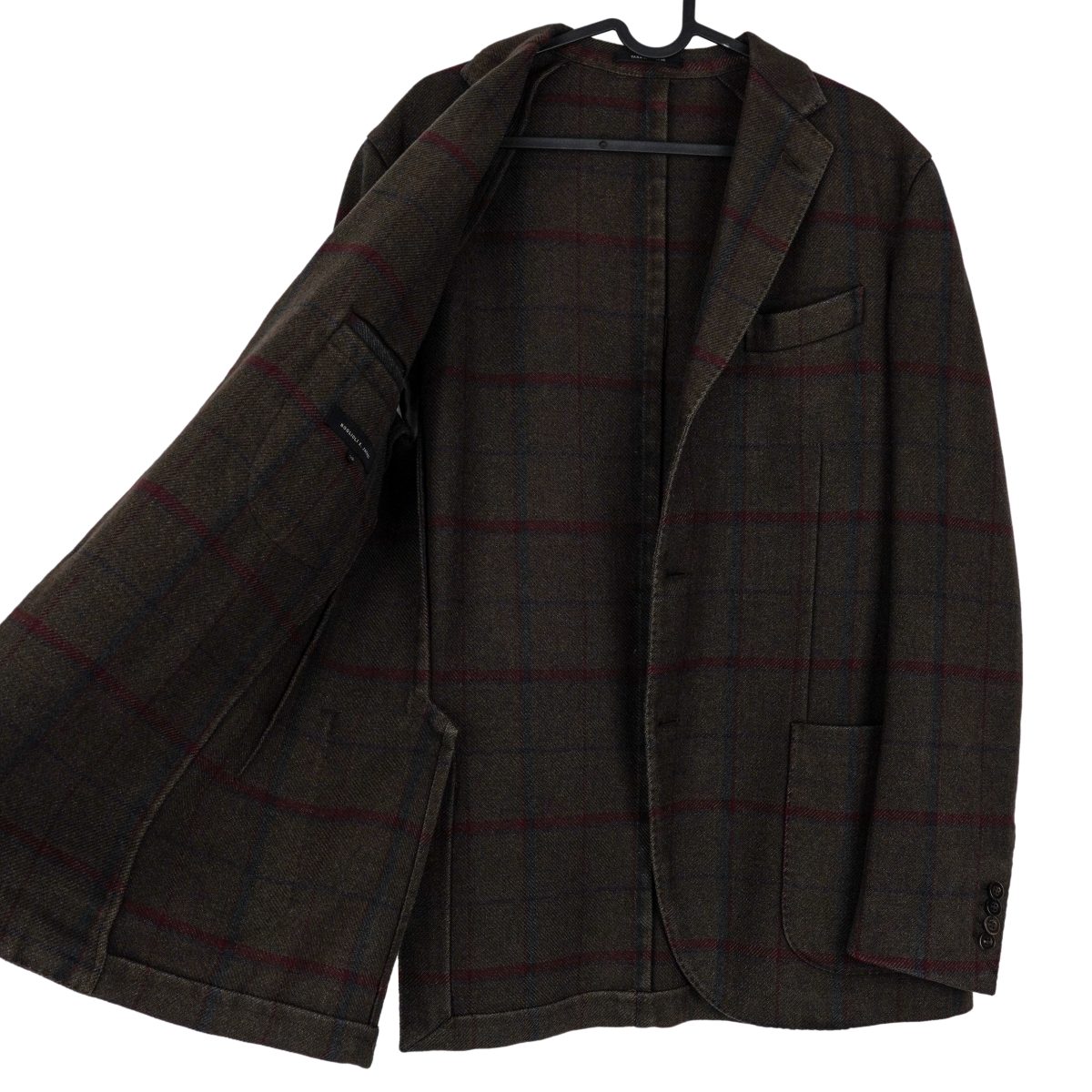 Boglioli Brown Plaid Wool Blend Tailored Blazer K Jacket — photo 5