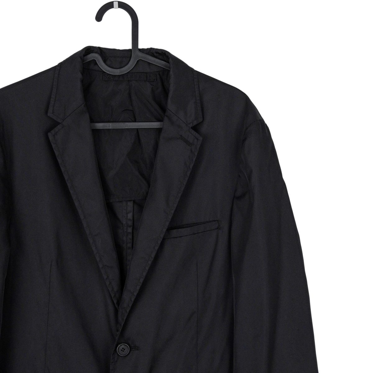 Vintage Prada AW2010 Black Nylon Lightweight Blazer Jacket — photo 3