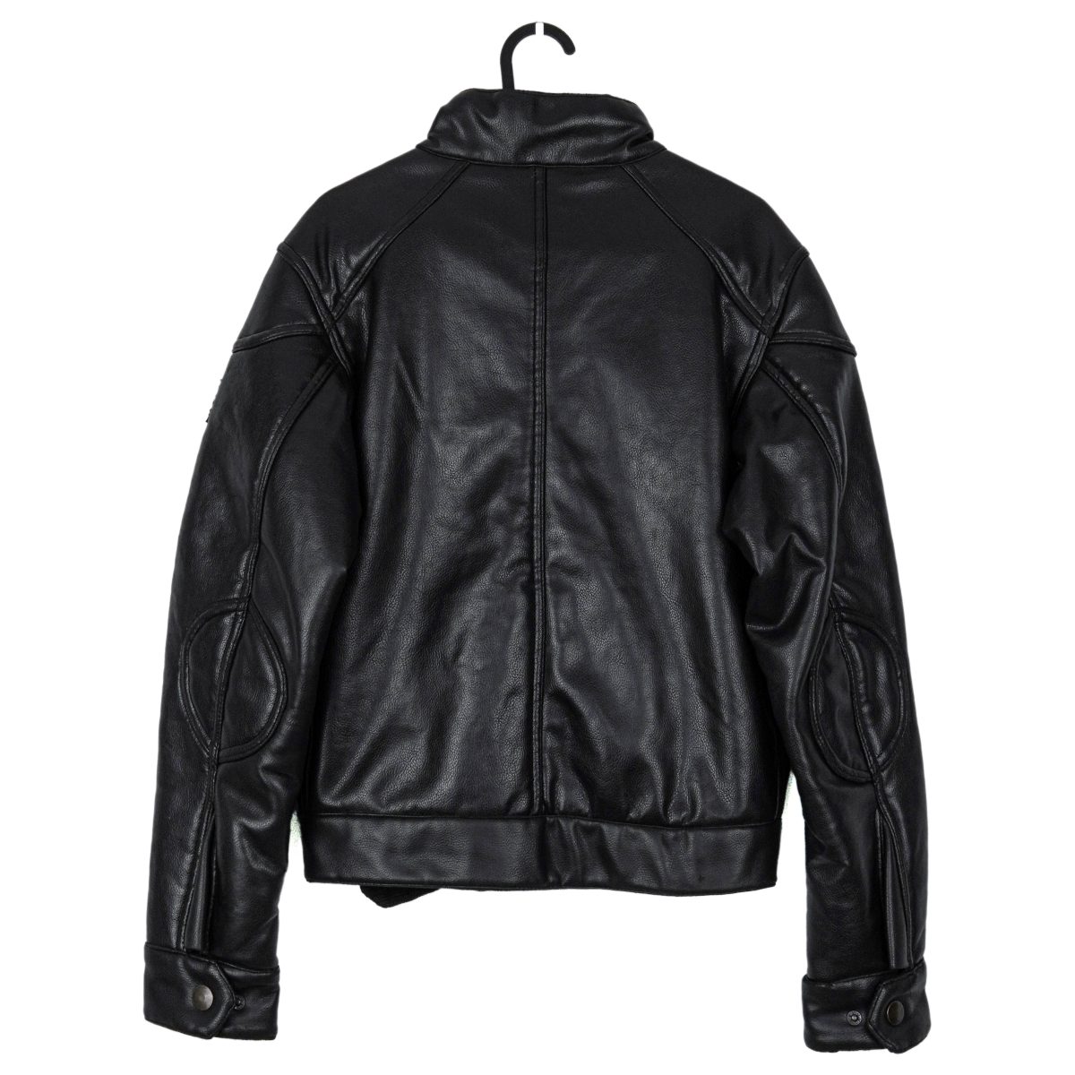 Belstaff England Black Vegan Leather Sherpa Logo Moto Jacket — photo 2