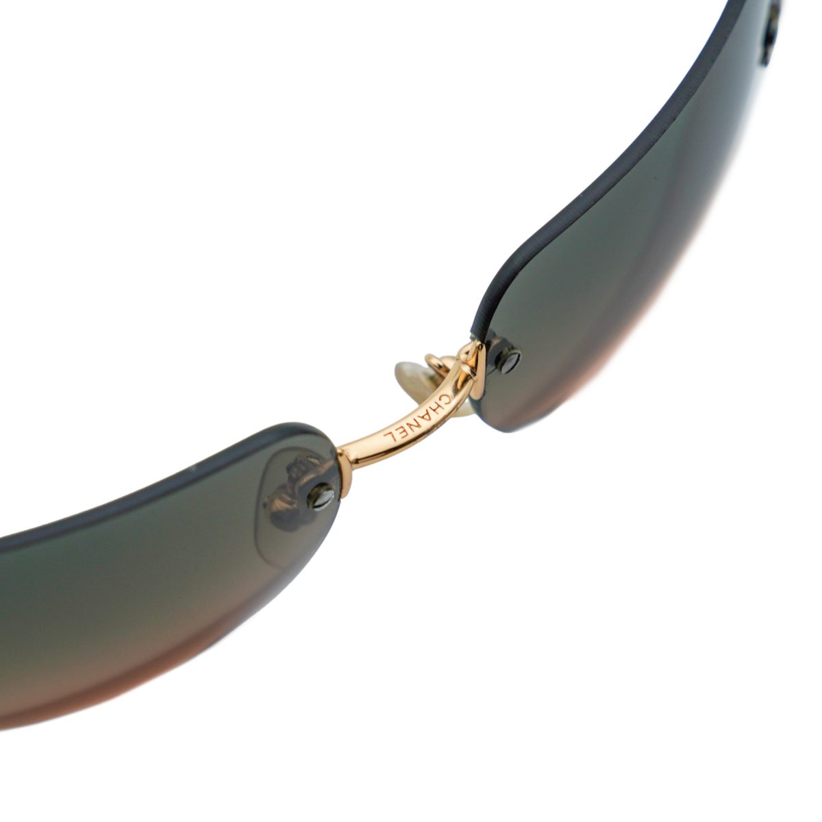 Vintage Chanel 4017 Gold Rimless Gradient CC Logo Sunglasses — photo 10