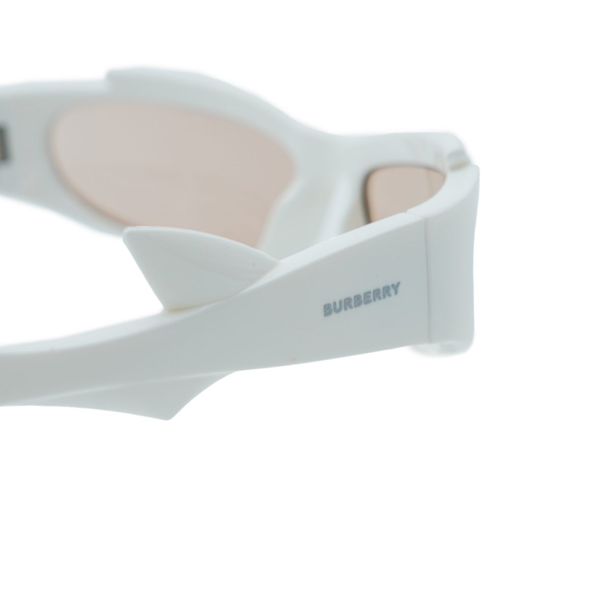 Burberry 4399 White Wraparound Shark Fin Logo Sunglasses — photo 5